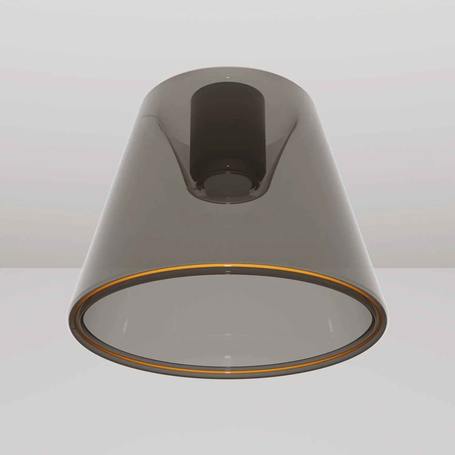 Plafonnier design avec ampoule Ghost en forme de cône smoky - Noir - Image 4