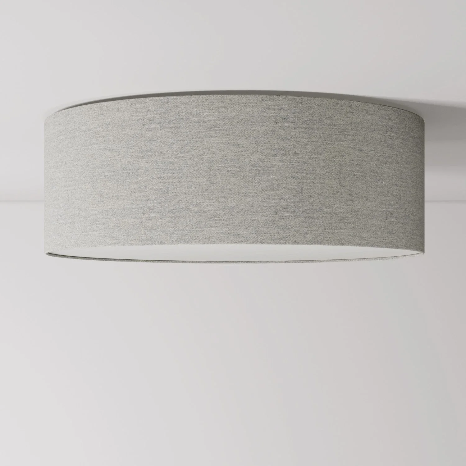 Plafonnier en tissu Large - Fabriqué en Italie - Laine Gris Clair