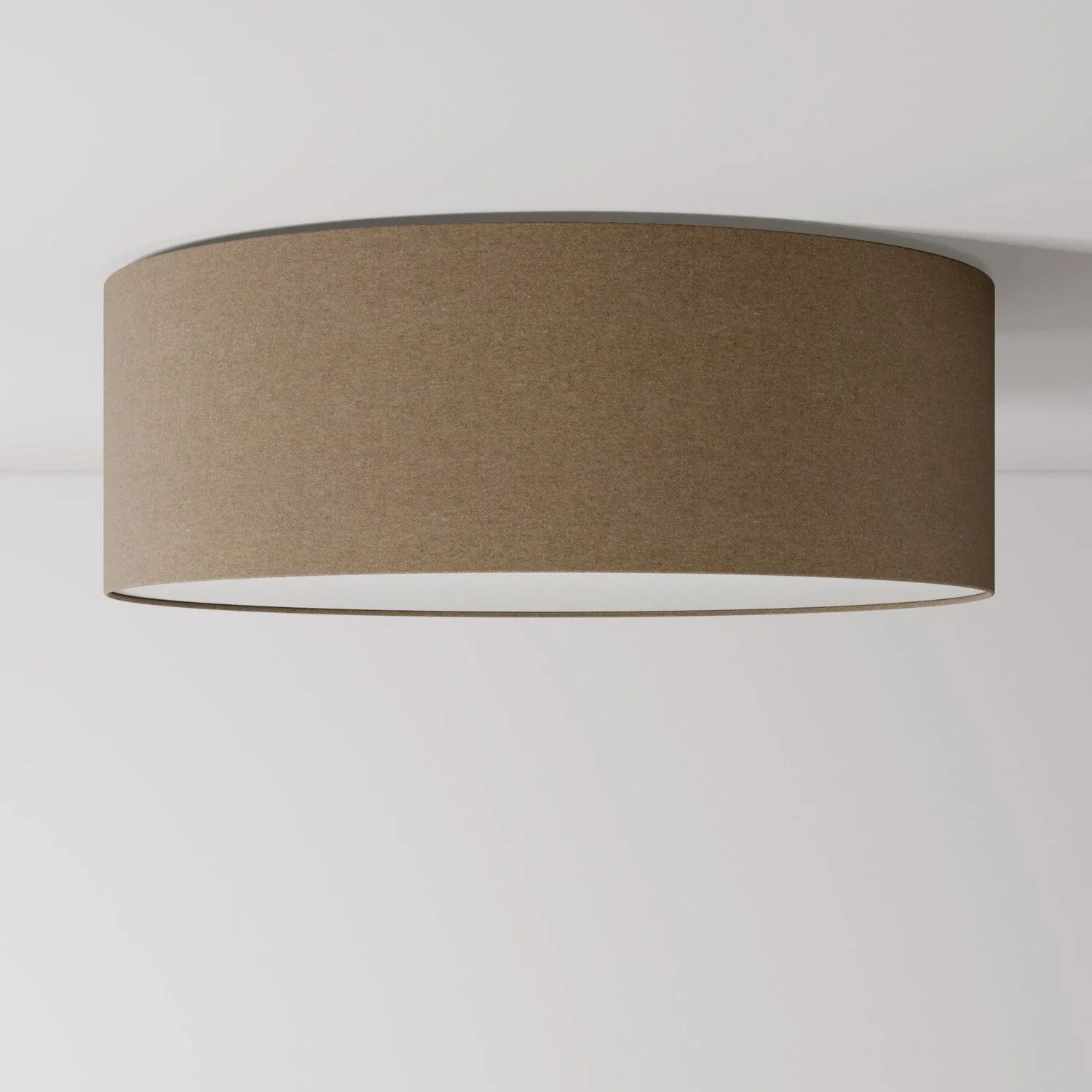 Plafonnier en tissu Large - Made in Italy - Laine Marron