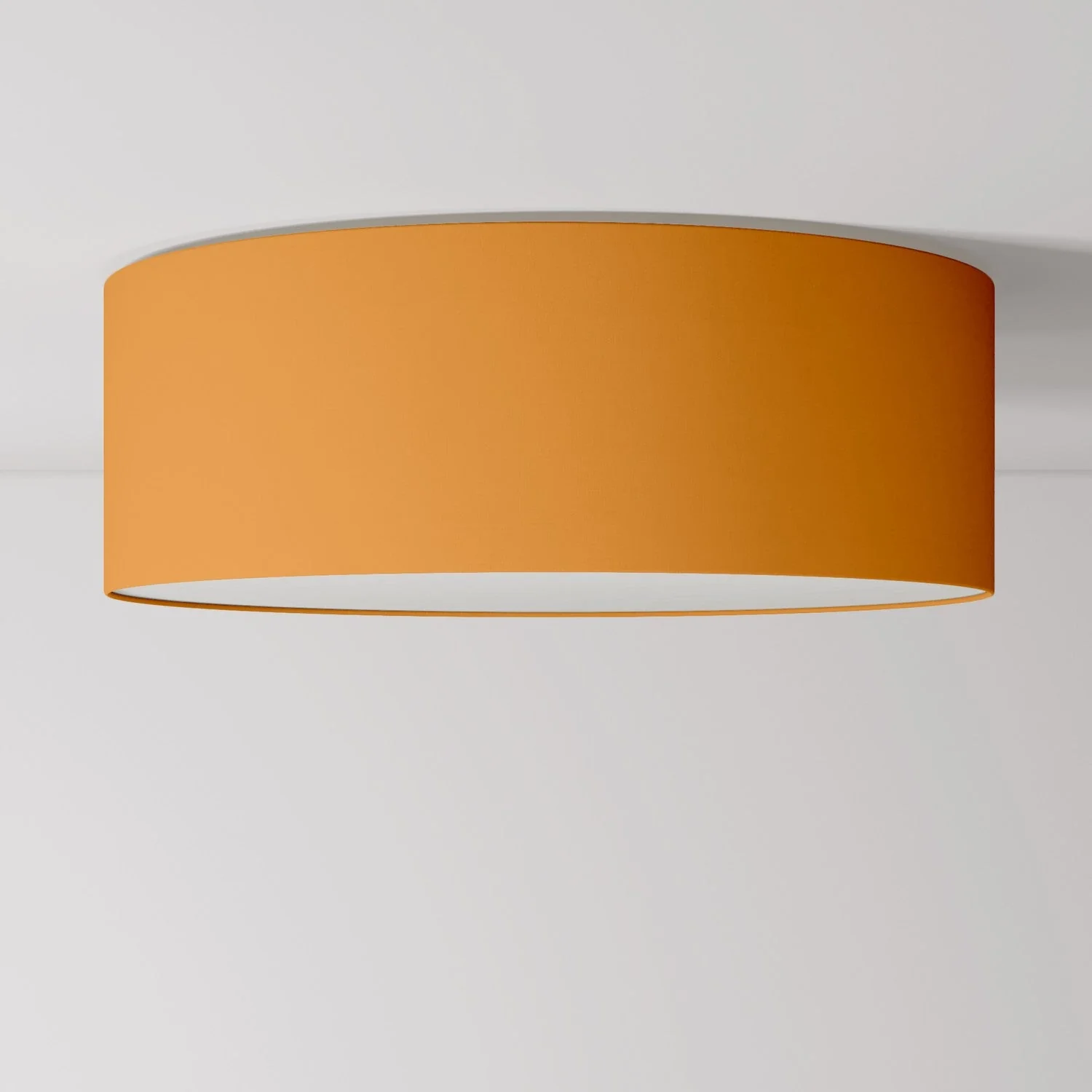 Plafonnier en tissu Large - Fabriqué en France - Toilette Mandarine