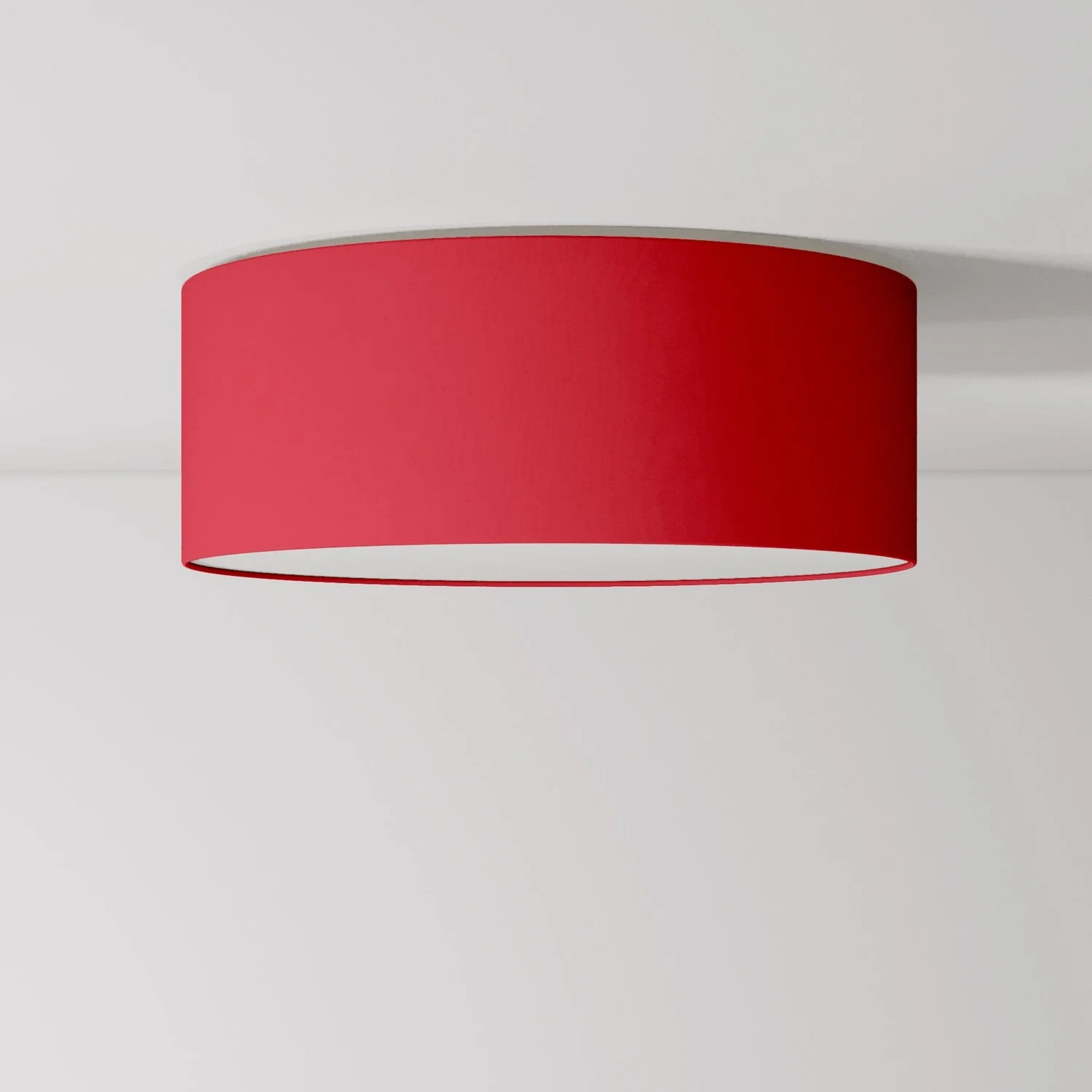 Plafonnier en tissu Medium Slim - Made in Italy - Toile rouge