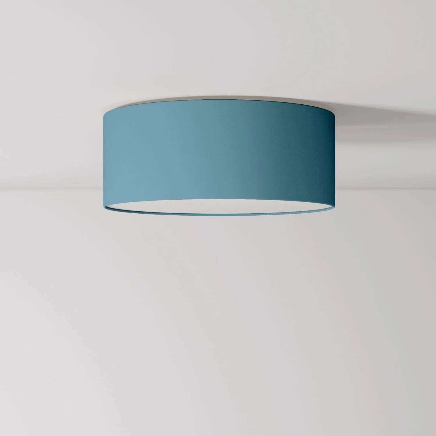 Plafonnier en tissu Small Teletta bleu azur profond - Fabriqué en Italie
