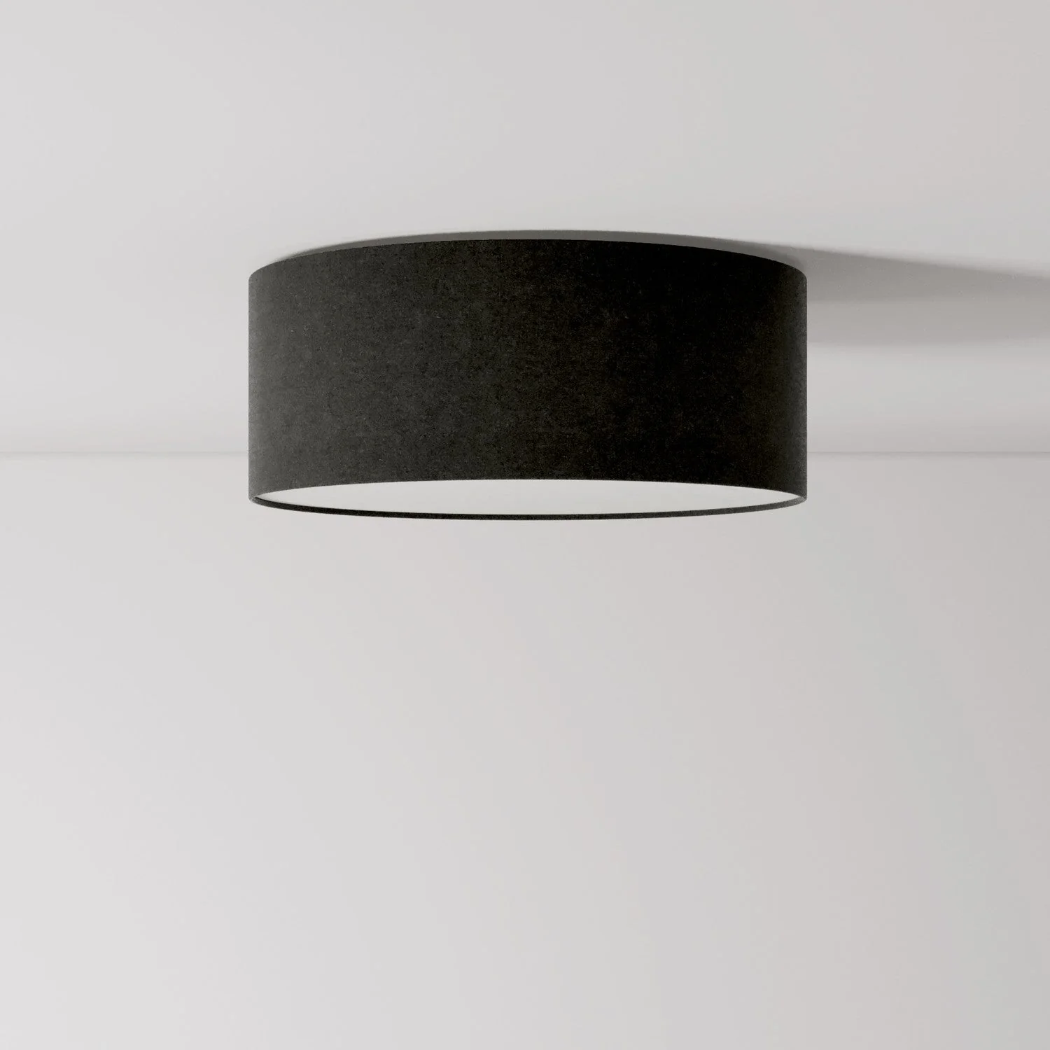 Plafonnier en tissu Small - Fabriqué en Italie - Laine Gris Foncé