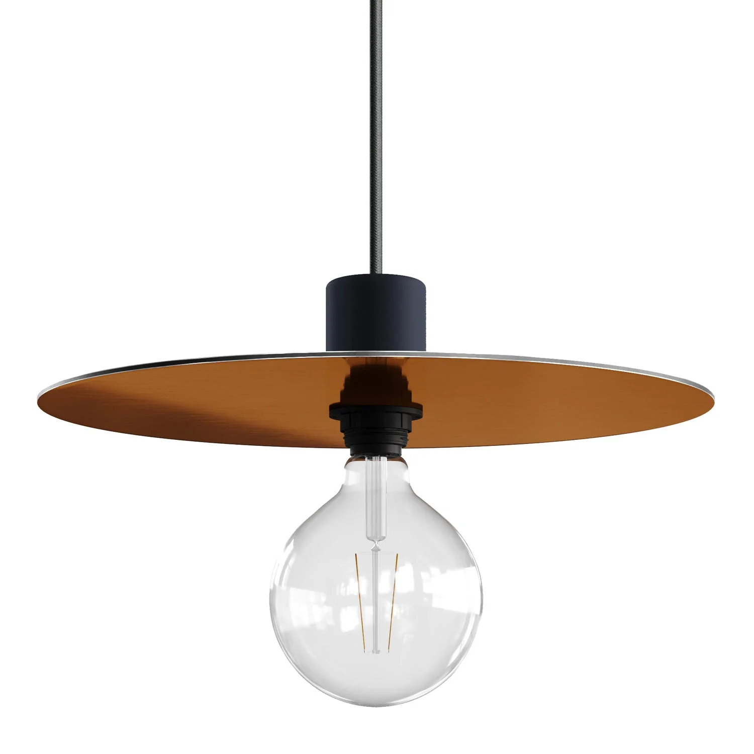 Assiette Ellepì oversize en Dibond pour suspensions extérieures, diamètre 40 cm - Fabriqué en Italie - Cuivre et Bronze