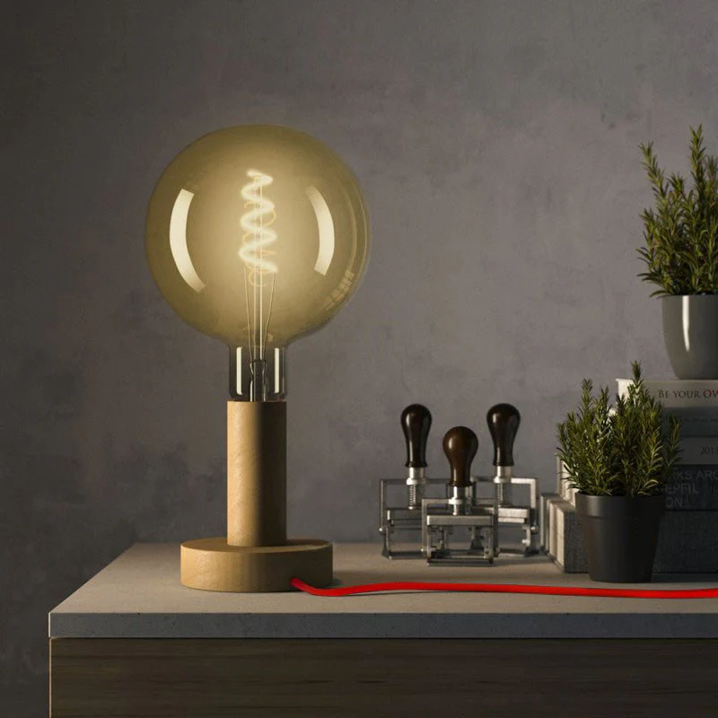 Posaluce - Lampe de table en bois Large - Naturel - Image 2