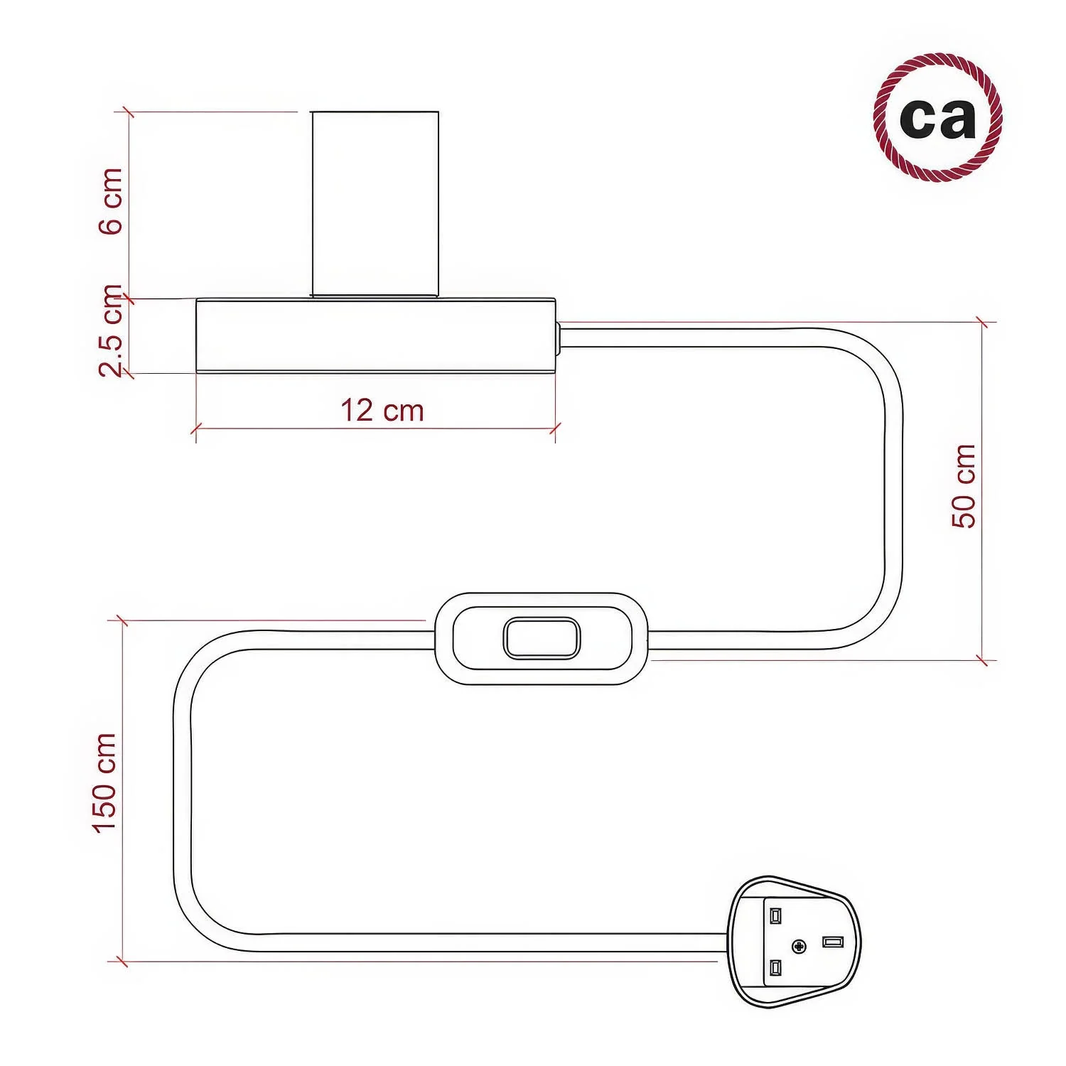 Posaluce - Lampe de table en métal avec fiche UK - Blanc mat - Image 4