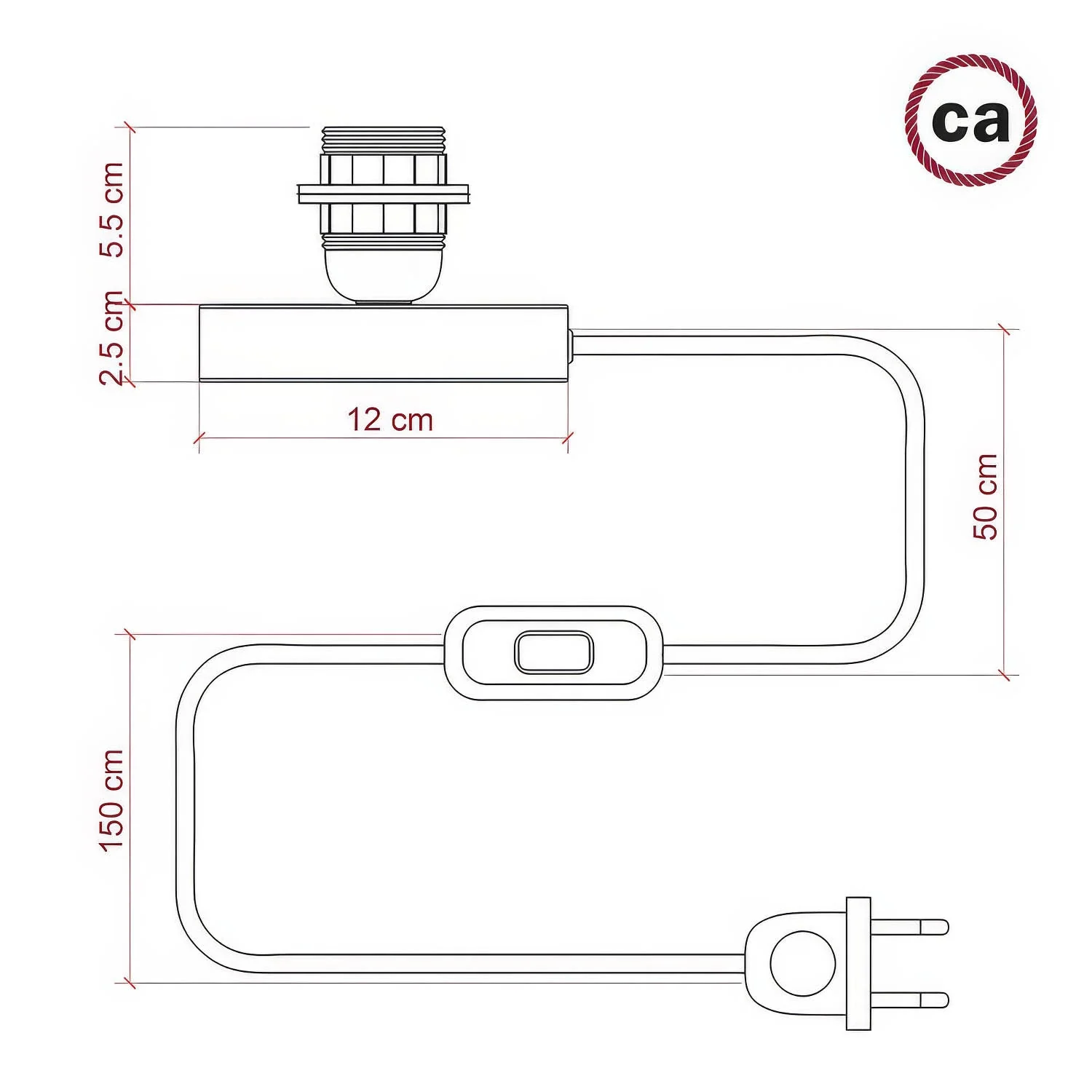 Posaluce pour abat-jour - Lampe de table en métal - Chrome - Image 4