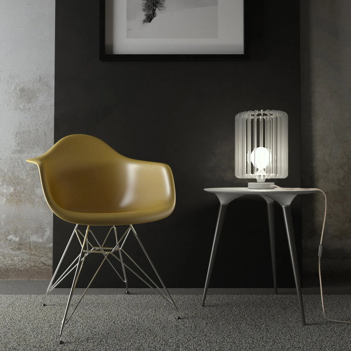 Posaluce pour abat-jour - Lampe de table en métal et fiche UK - Blanc brillant - Image 2