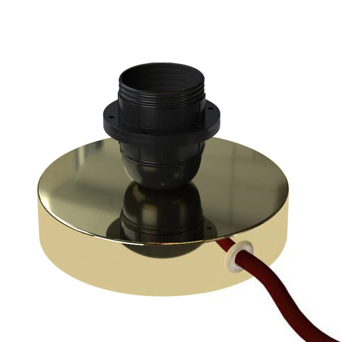 Posaluce pour abat-jour - Lampe de table en métal et fiche UK - Laiton