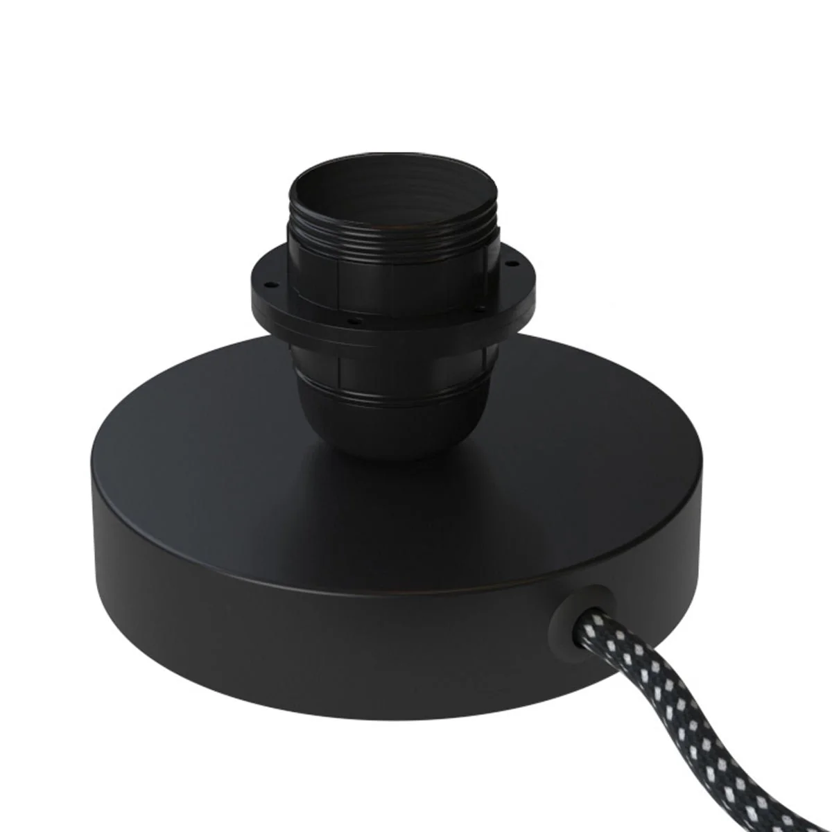 Posaluce pour abat-jour - Lampe de table en métal - Noir mat