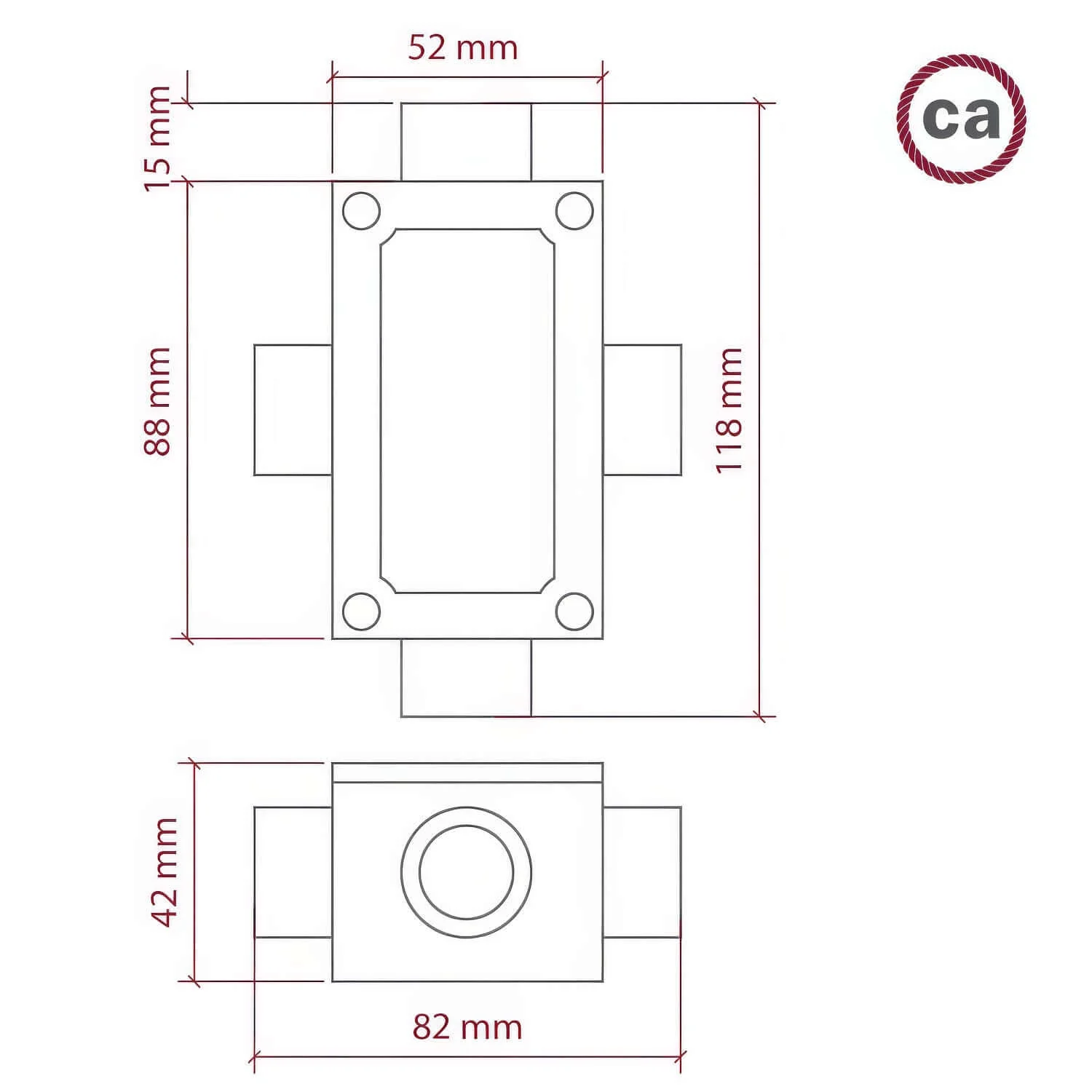 Raccord de dérivation à quatre sorties en forme de X pour Creative-Tube, corps en aluminium - Image 3
