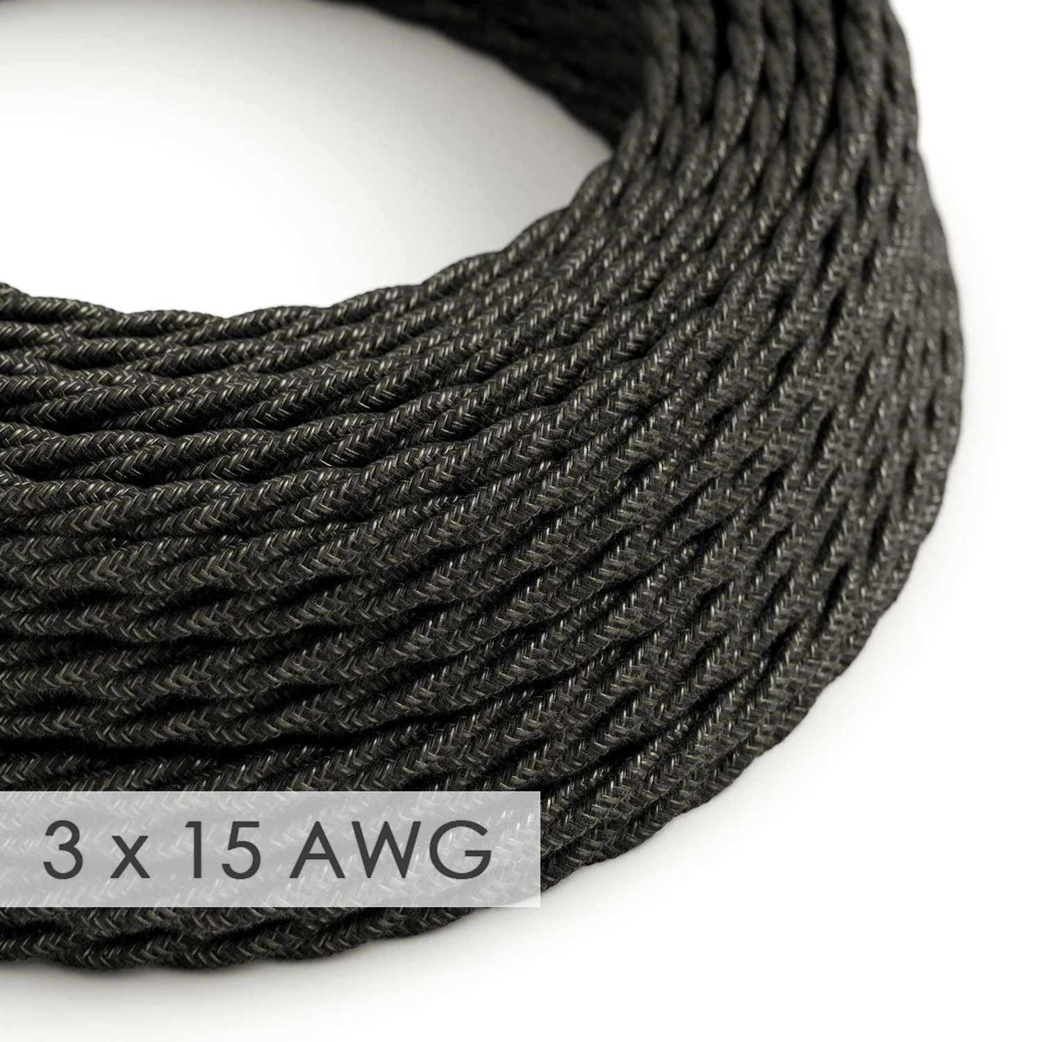 Rallonge - Lin torsadé anthracite TN03 - 15/3 AWG
