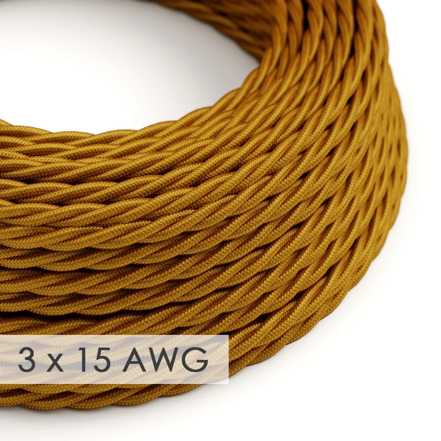 Rallonge - Câble torsadé rayonne dorée TM05 - 15/3 AWG