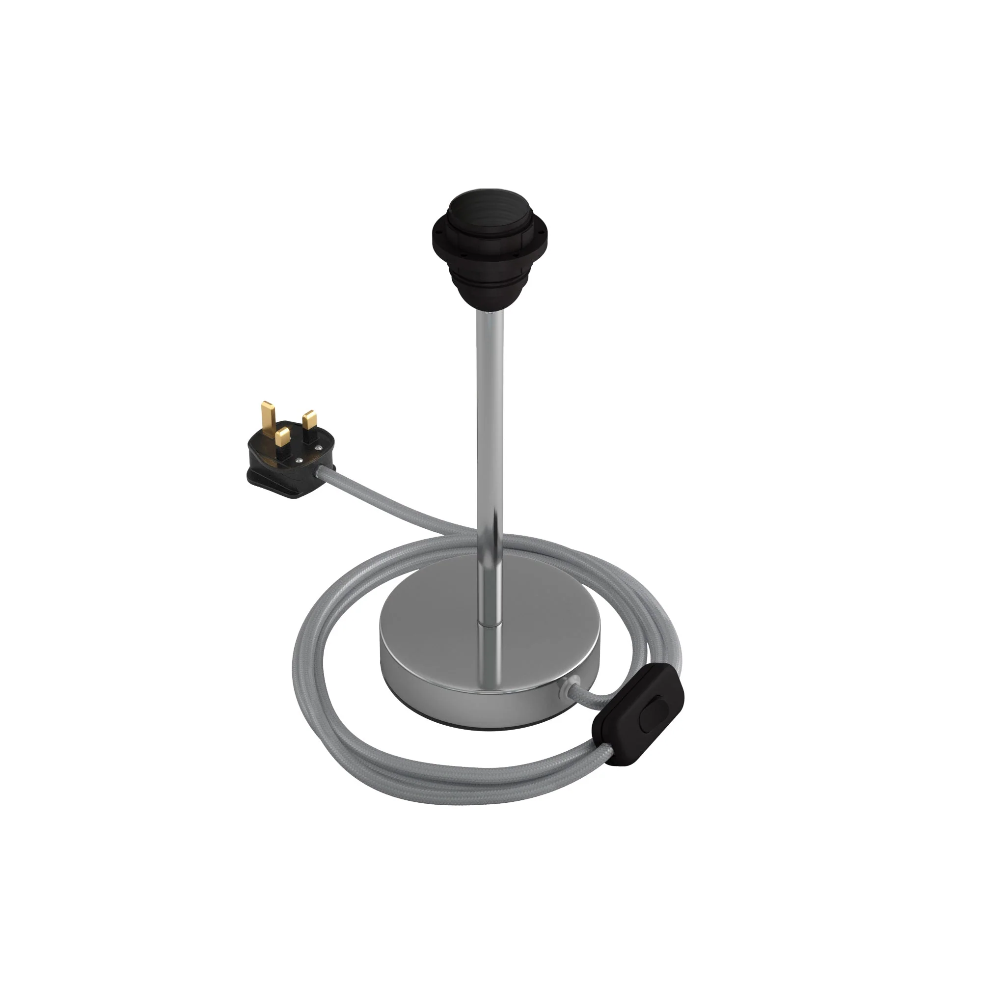 Alzaluce pour abat-jour - Lampe de table en métal et fiche UK - Chrome - Image 7