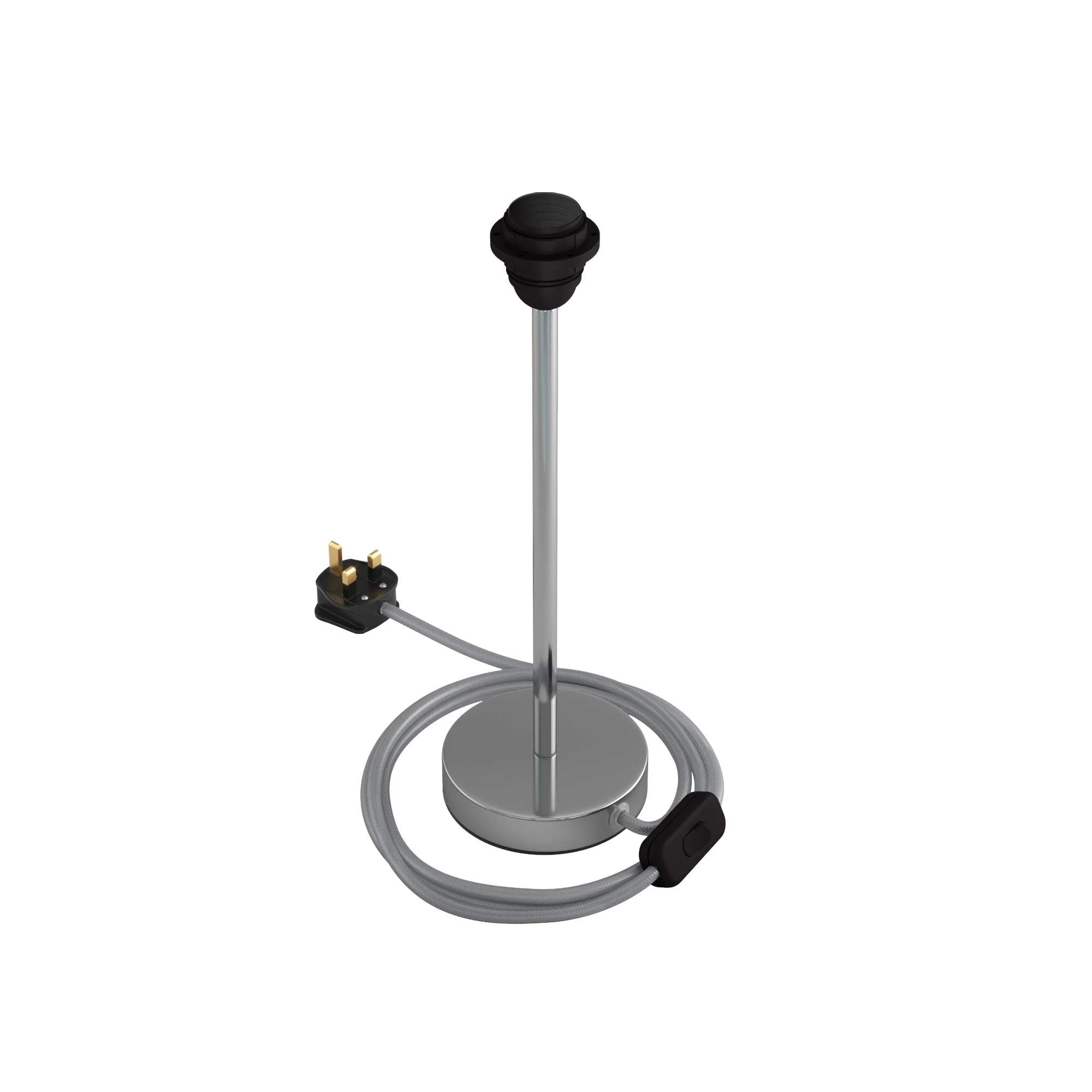 Alzaluce pour abat-jour - Lampe de table en métal et fiche UK - Chrome - Image 9