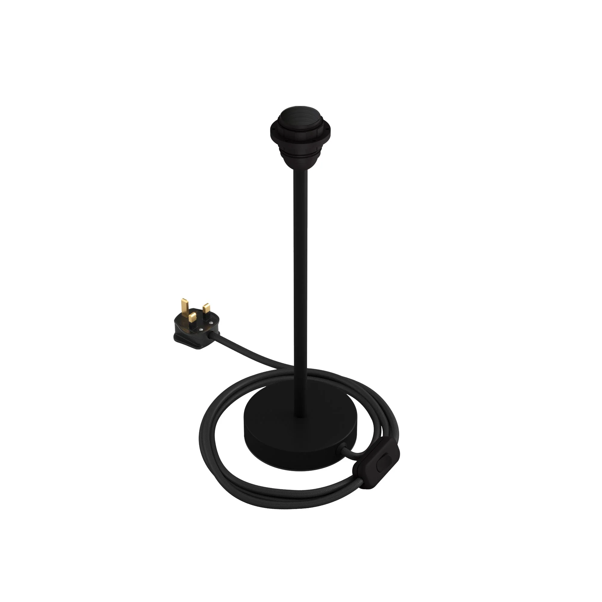 Rehausseur pour abat-jour - Lampe de table en métal et fiche UK - Noir mat - Image 9