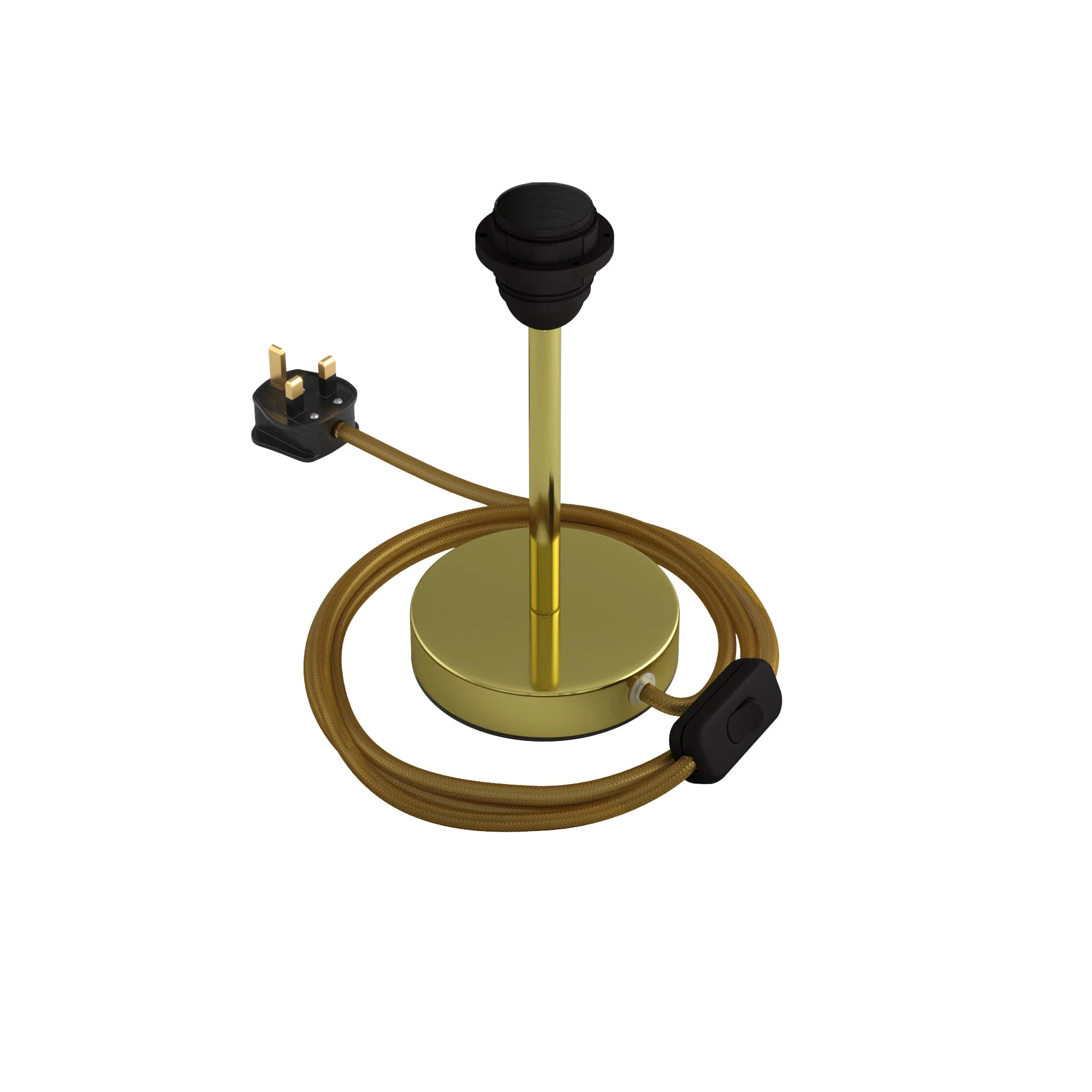 Alzaluce pour abat-jour - Lampe de table en métal et fiche UK - Laiton - Image 6