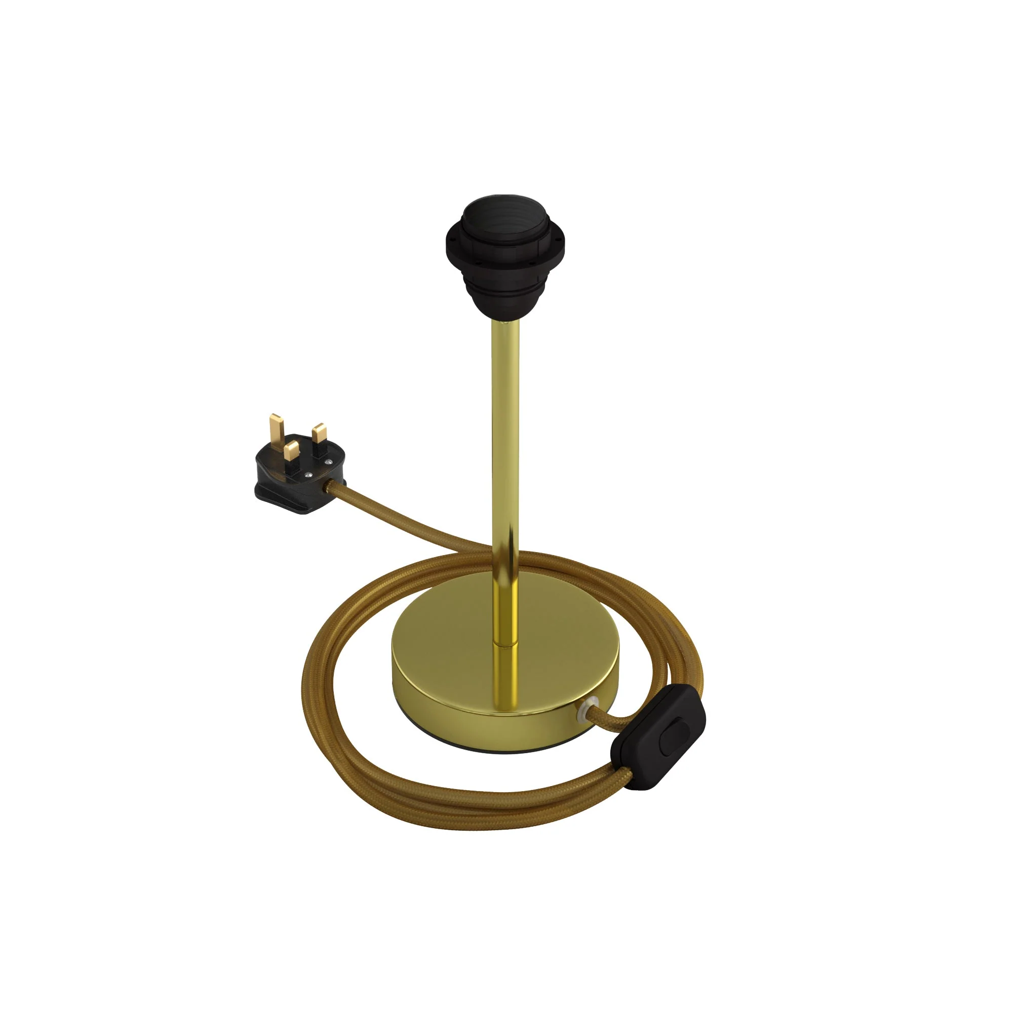 Alzaluce pour abat-jour - Lampe de table en métal et fiche UK - Laiton - Image 7