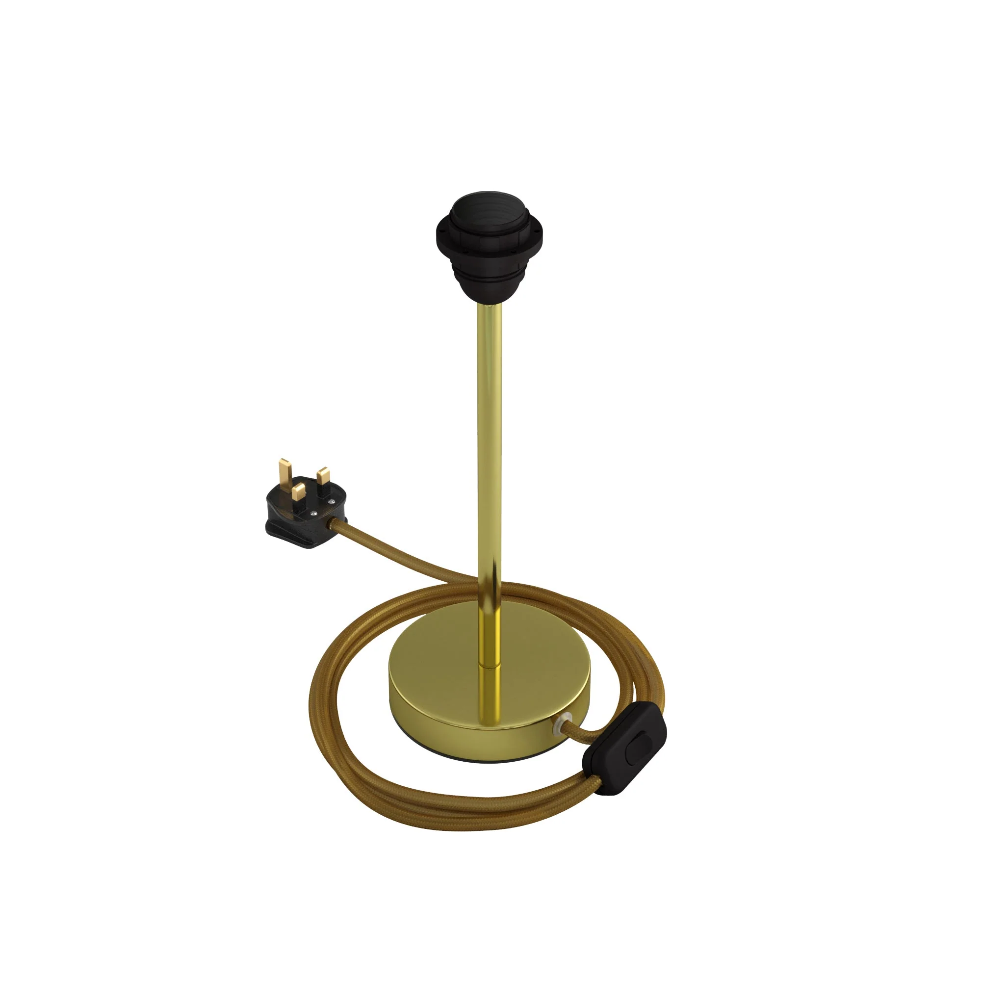 Alzaluce pour abat-jour - Lampe de table en métal et fiche UK - Laiton - Image 8