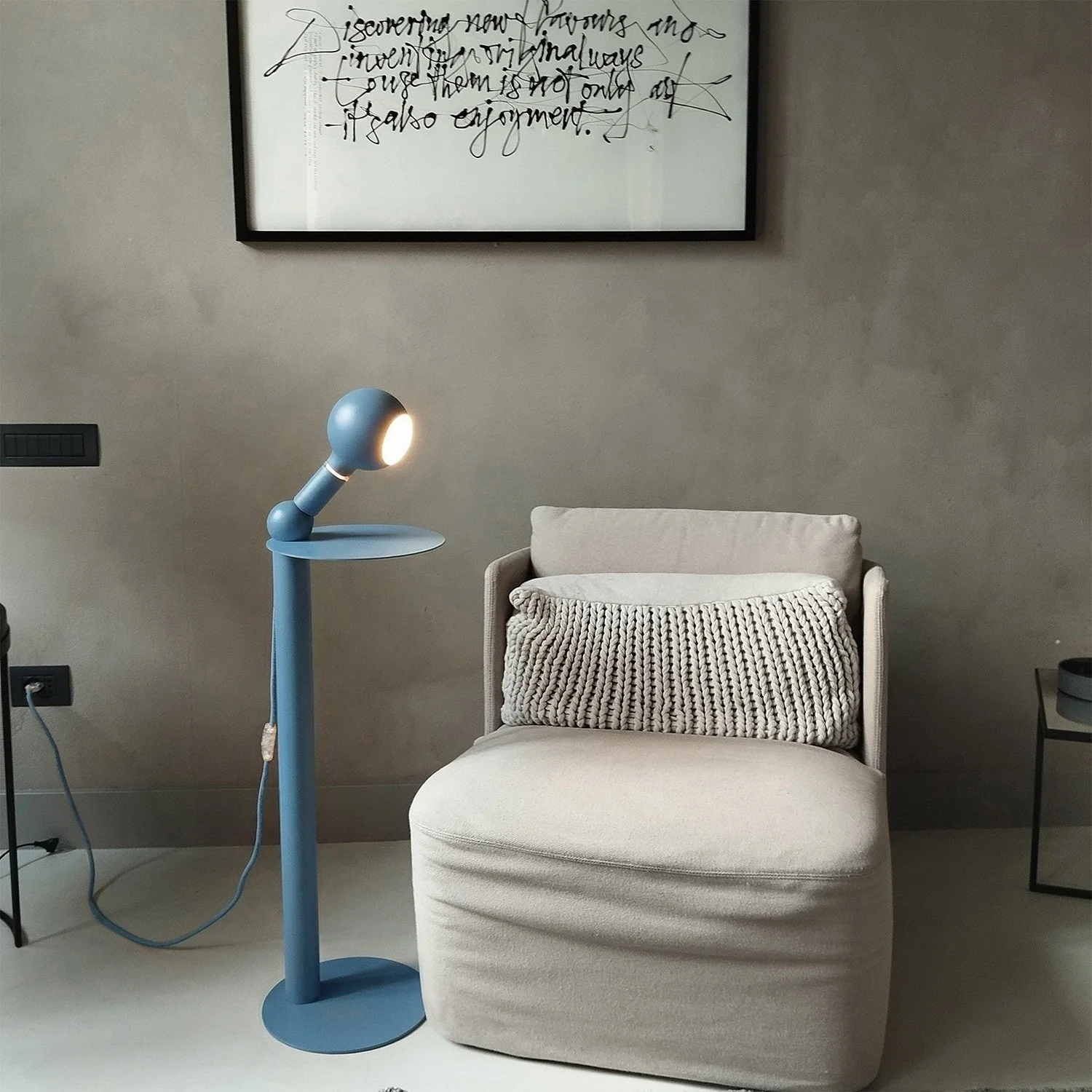 Rocco - Lampadaire avec Ampoule Camo - Bleu - Image 3