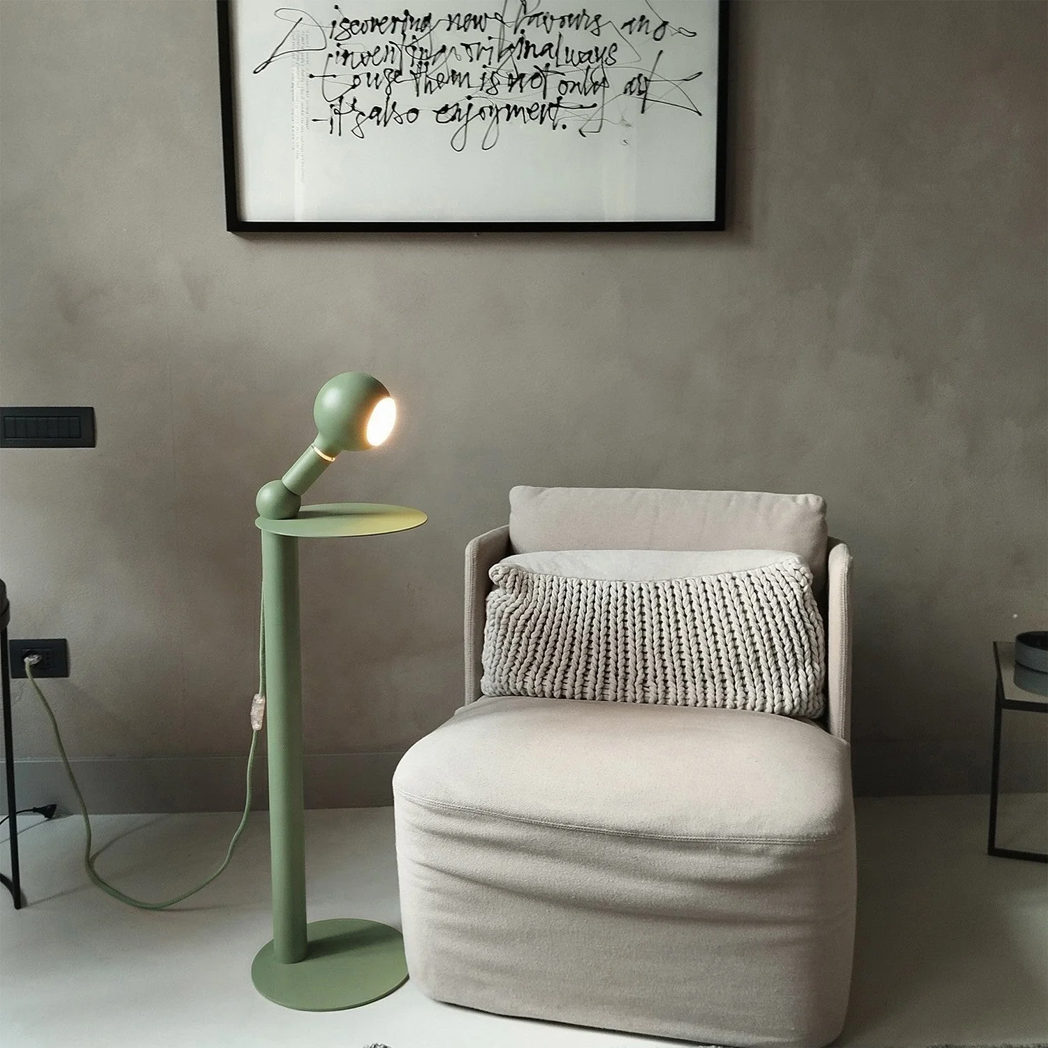 Rocco - Lampadaire avec Ampoule Camo - Vert - Image 3