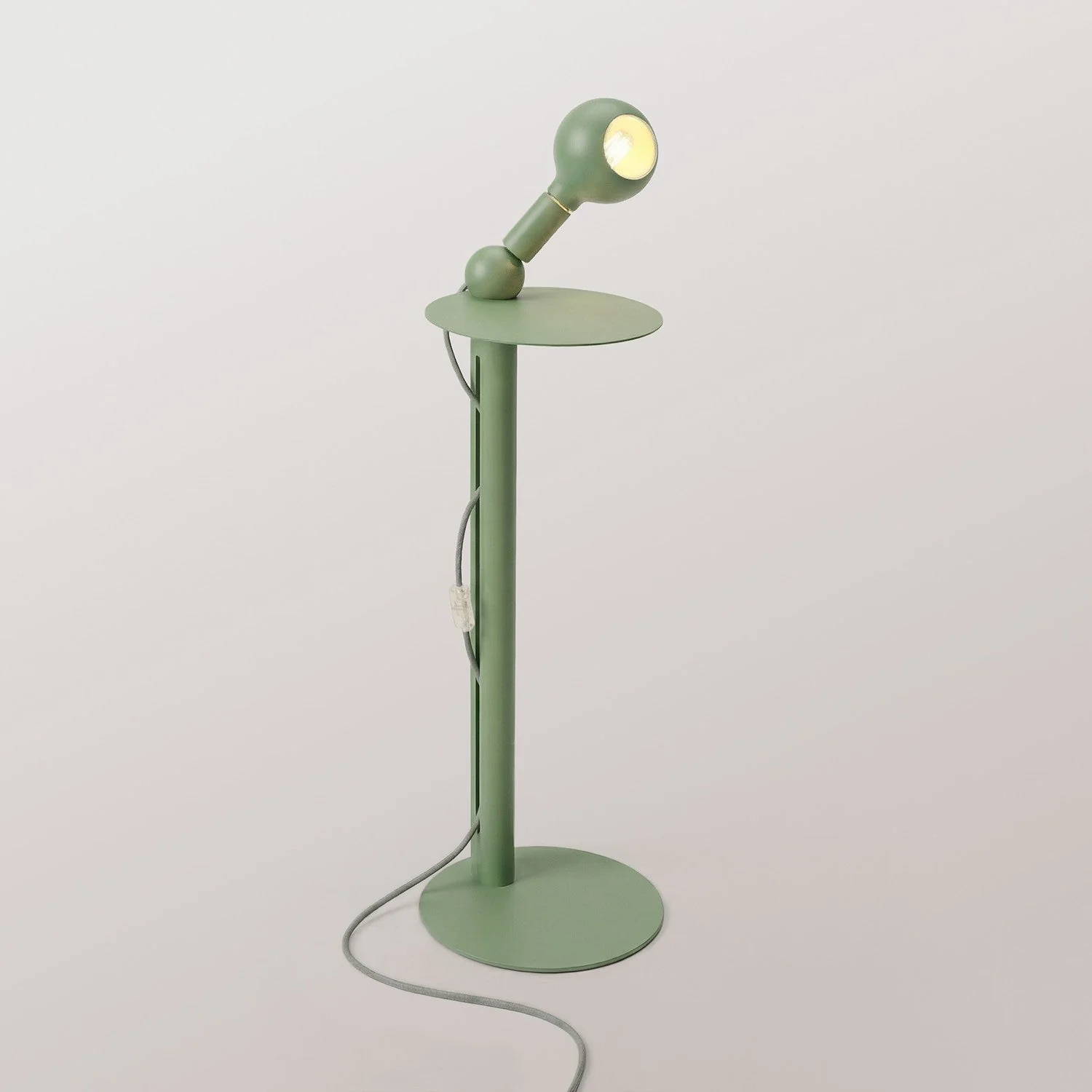 Rocco - Lampadaire avec Fiche UK et Ampoule Camo - Vert