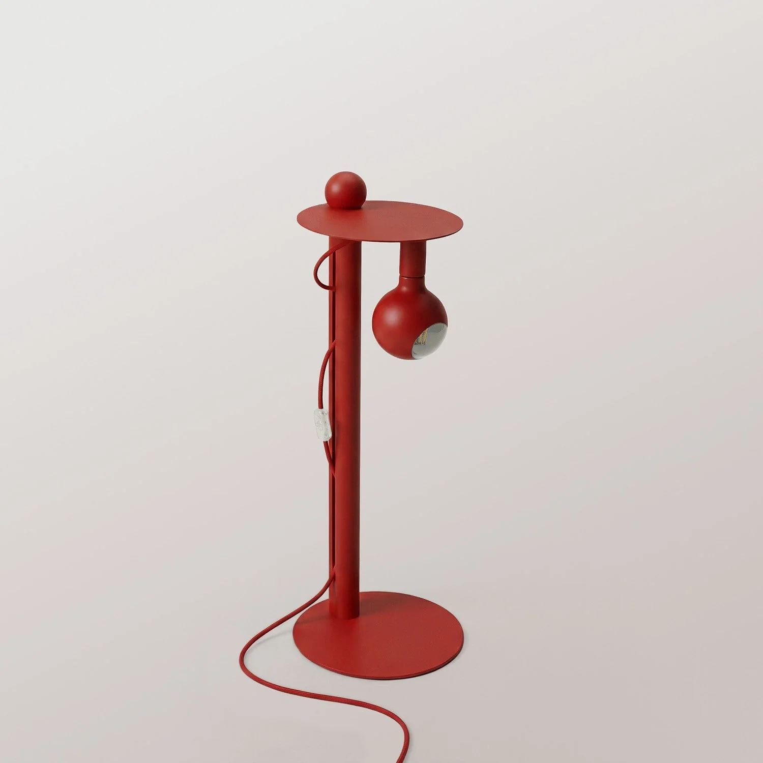 Rocco - Lampe sur pied avec ampoule Camo - Rouge - Image 6