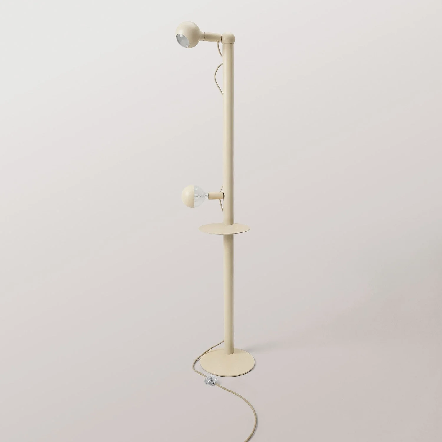 Rocco XXL - Lampe sur pied avec Fiche UK et Ampoule Maria et Camo - Crème - Image 5