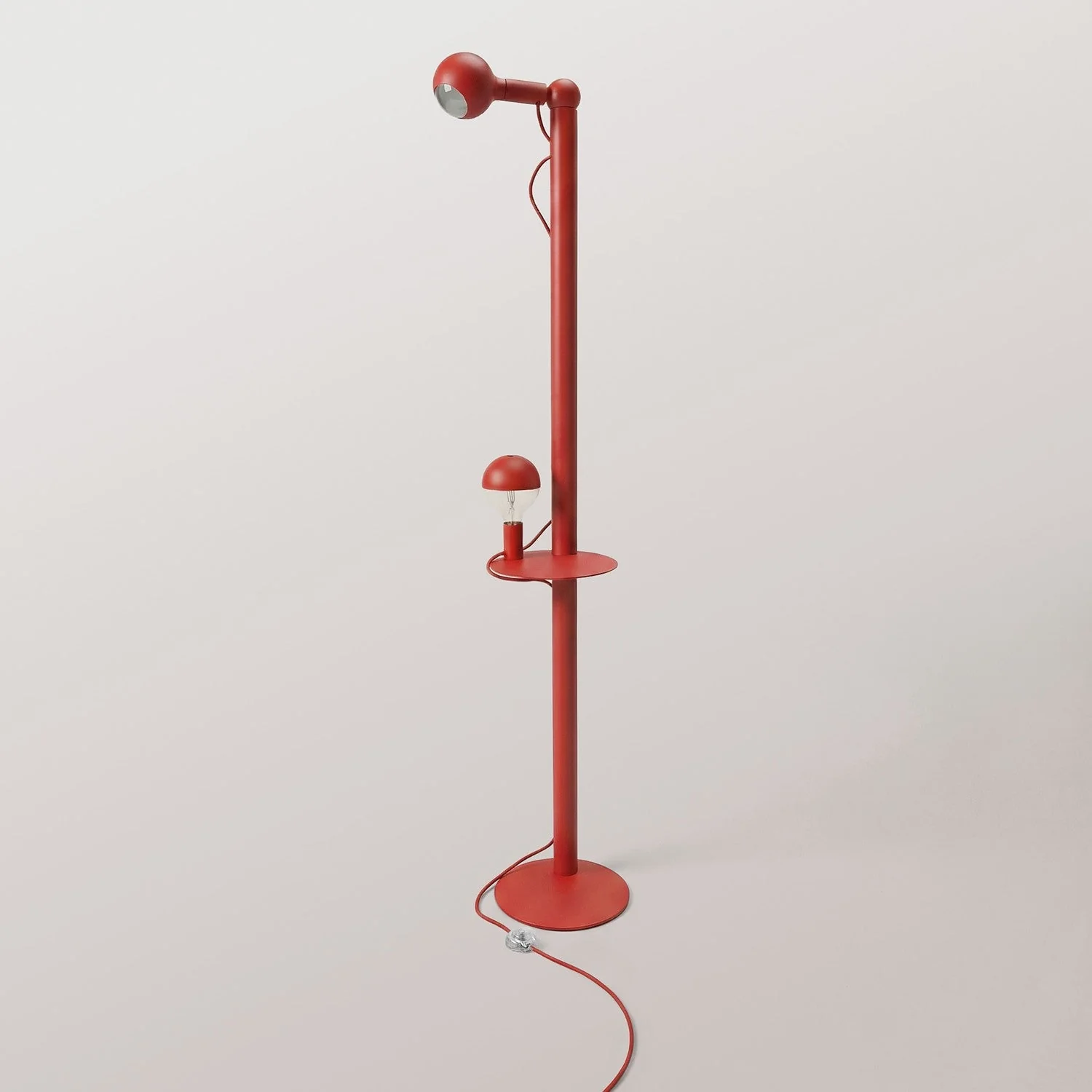 Rocco XXL - Lampe sur pied avec Fiche UK et Ampoule Maria et Camo - Rouge - Image 4