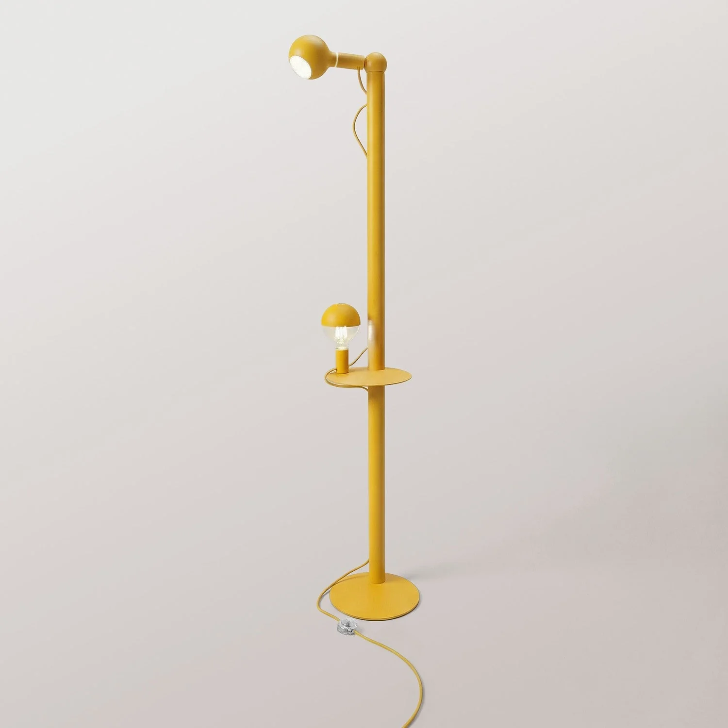 Rocco XXL - Lampe sur pied avec Fiche UK et Ampoule Maria et Camo - Jaune