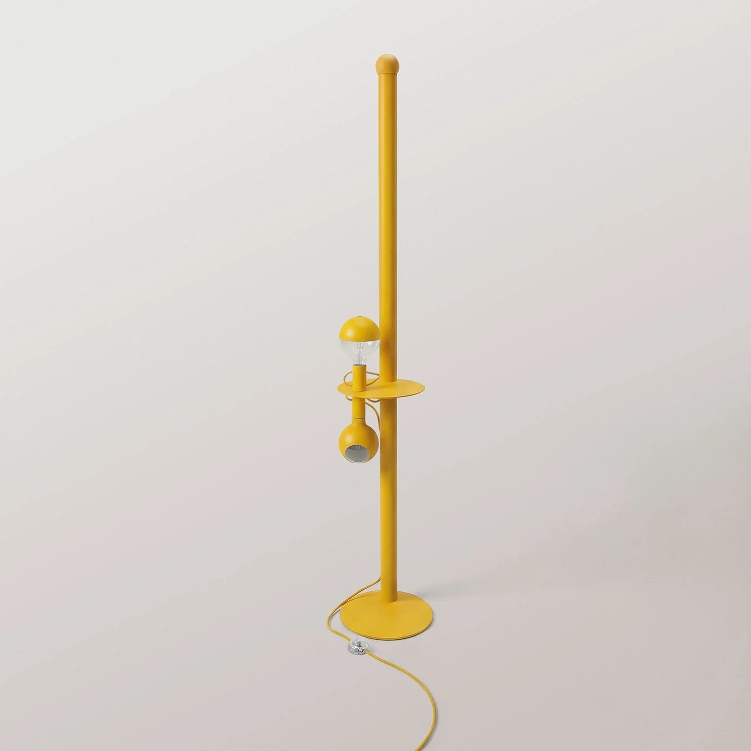 Rocco XXL - Lampe sur pied avec Fiche UK et Ampoule Maria et Camo - Jaune - Image 6