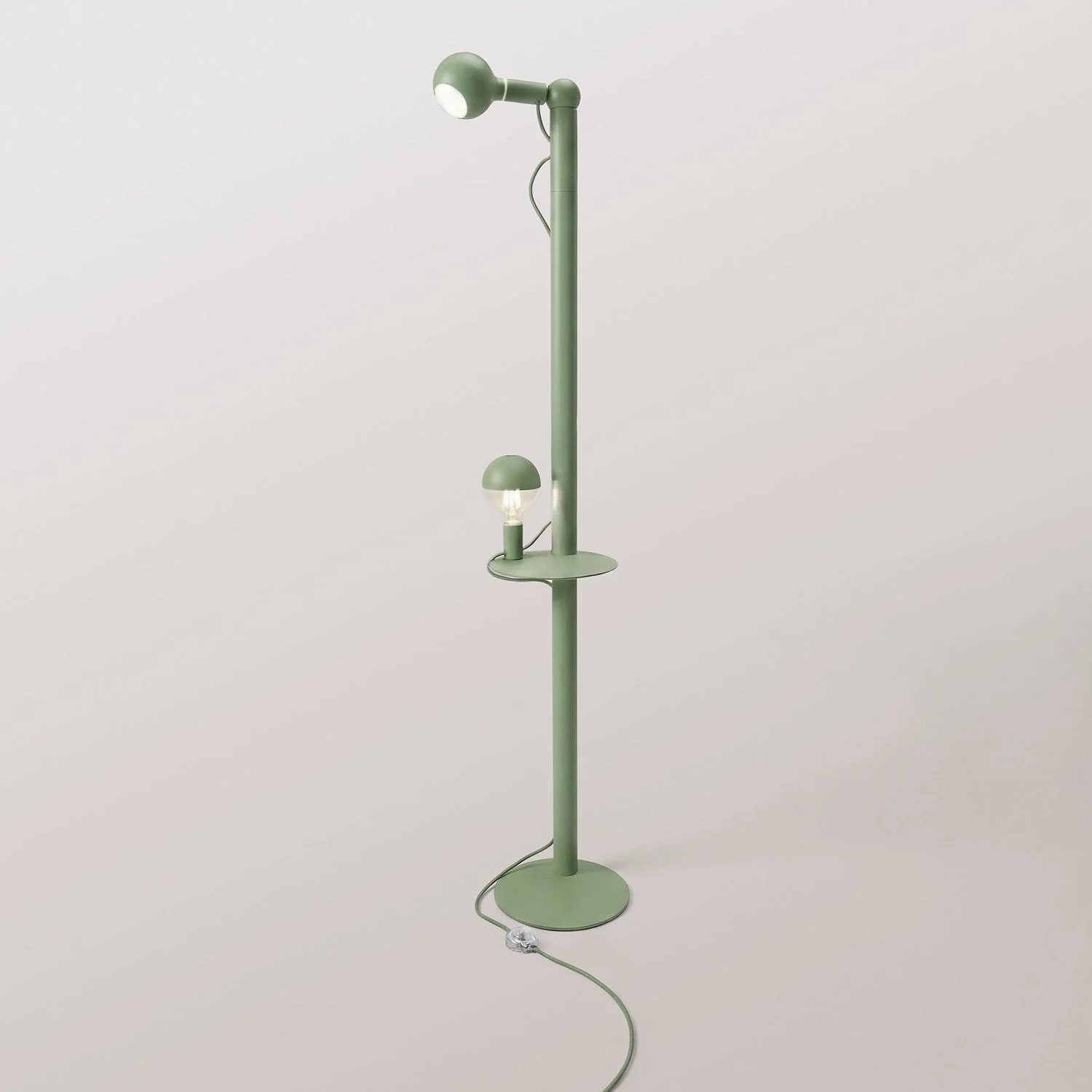 Rocco XXL - Lampe sur pied avec Fiche UK et Ampoule Maria et Camo - Vert