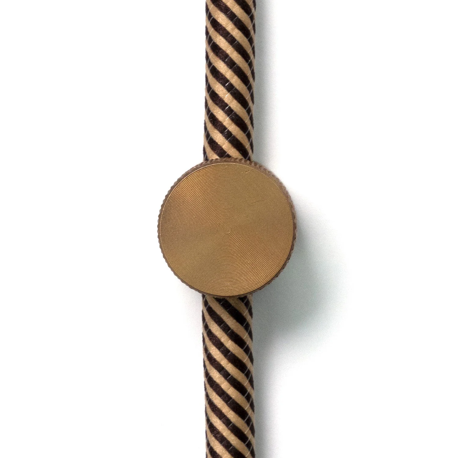 Sarè - Fixation murale, passe-câble en métal pour câble textile - Bronze satiné - Image 4