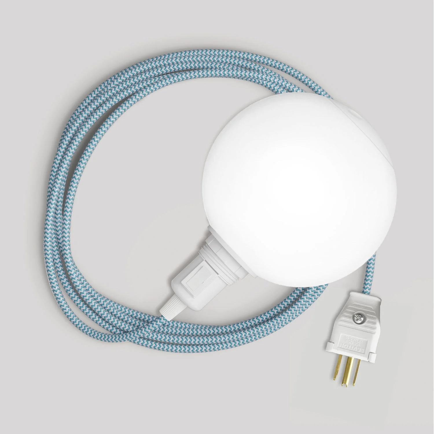 Lampe Snake portable avec douille à interrupteur, prise et abat-jour Unbreak-a-Ball incassable - RZ11