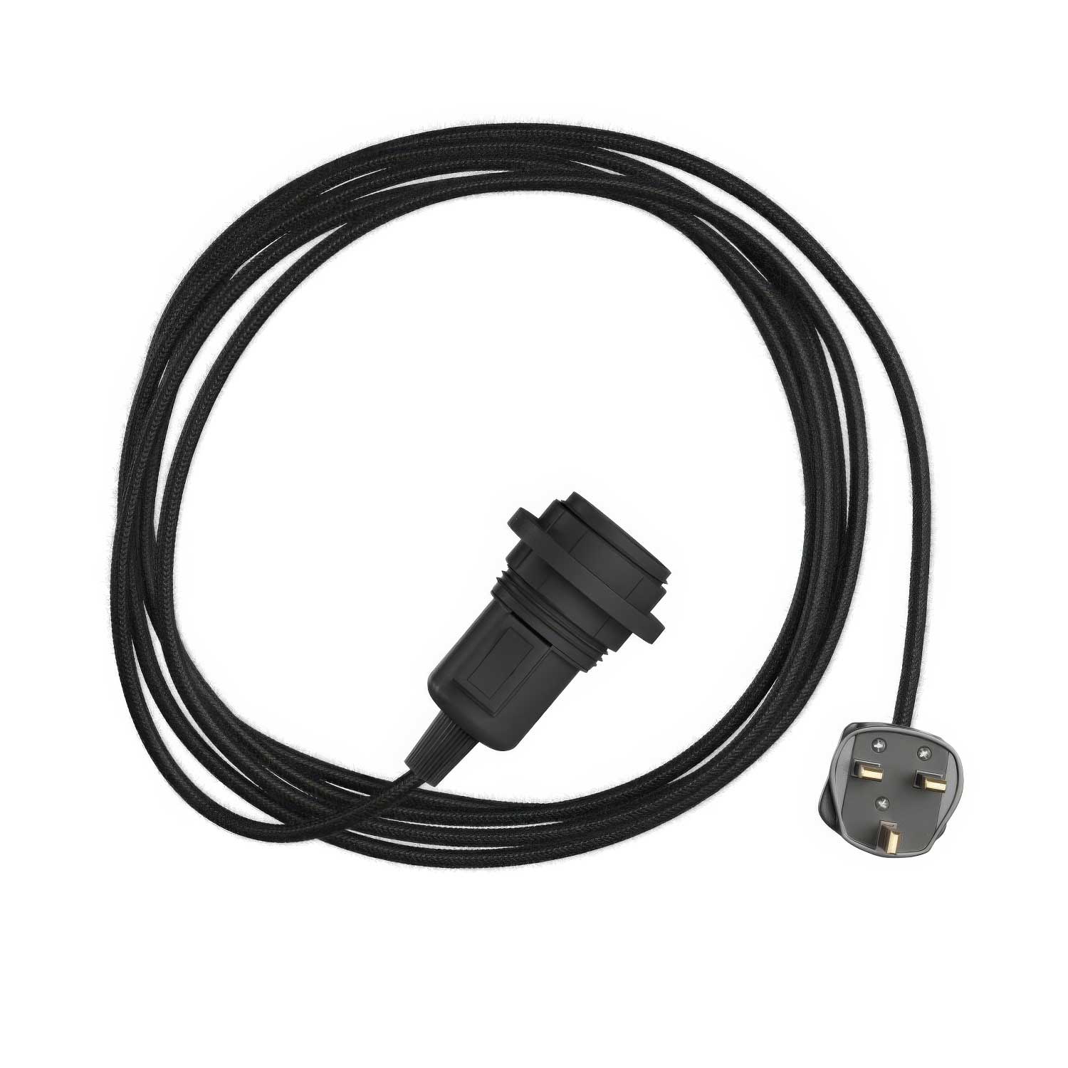 Snake pour abat-jour - Lampe plug-in avec câble en tissu coloré RC04 et fiche UK