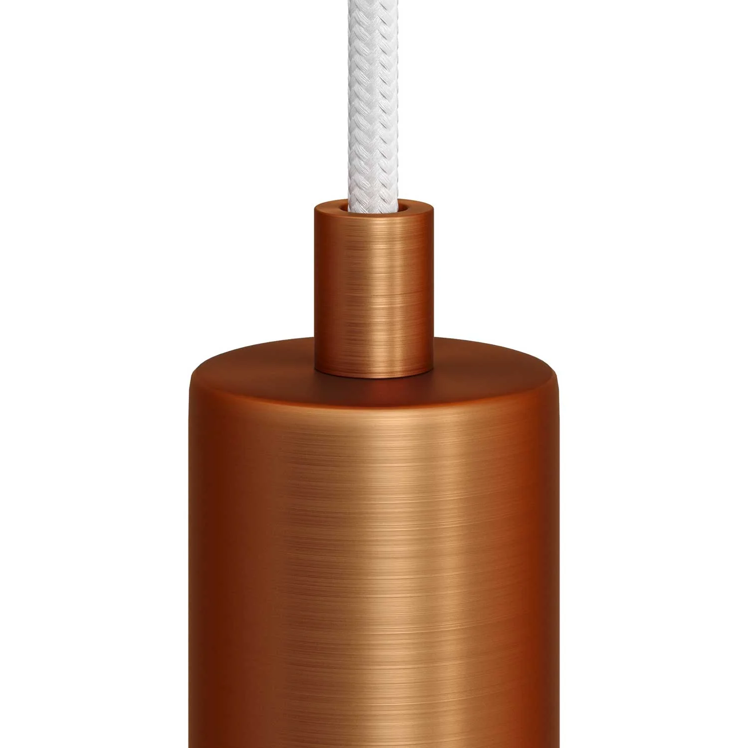 Serre-câble cylindrique en métal complet avec tige, écrou et rondelle - Cuivre satiné - Image 2