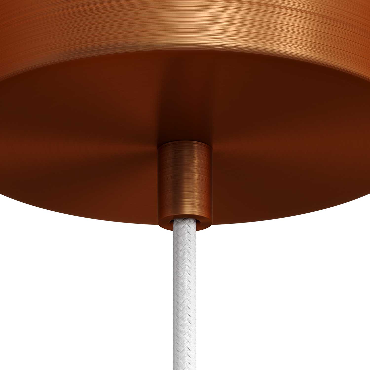 Serre-câble cylindrique en métal complet avec tige, écrou et rondelle - Cuivre satiné - Image 3