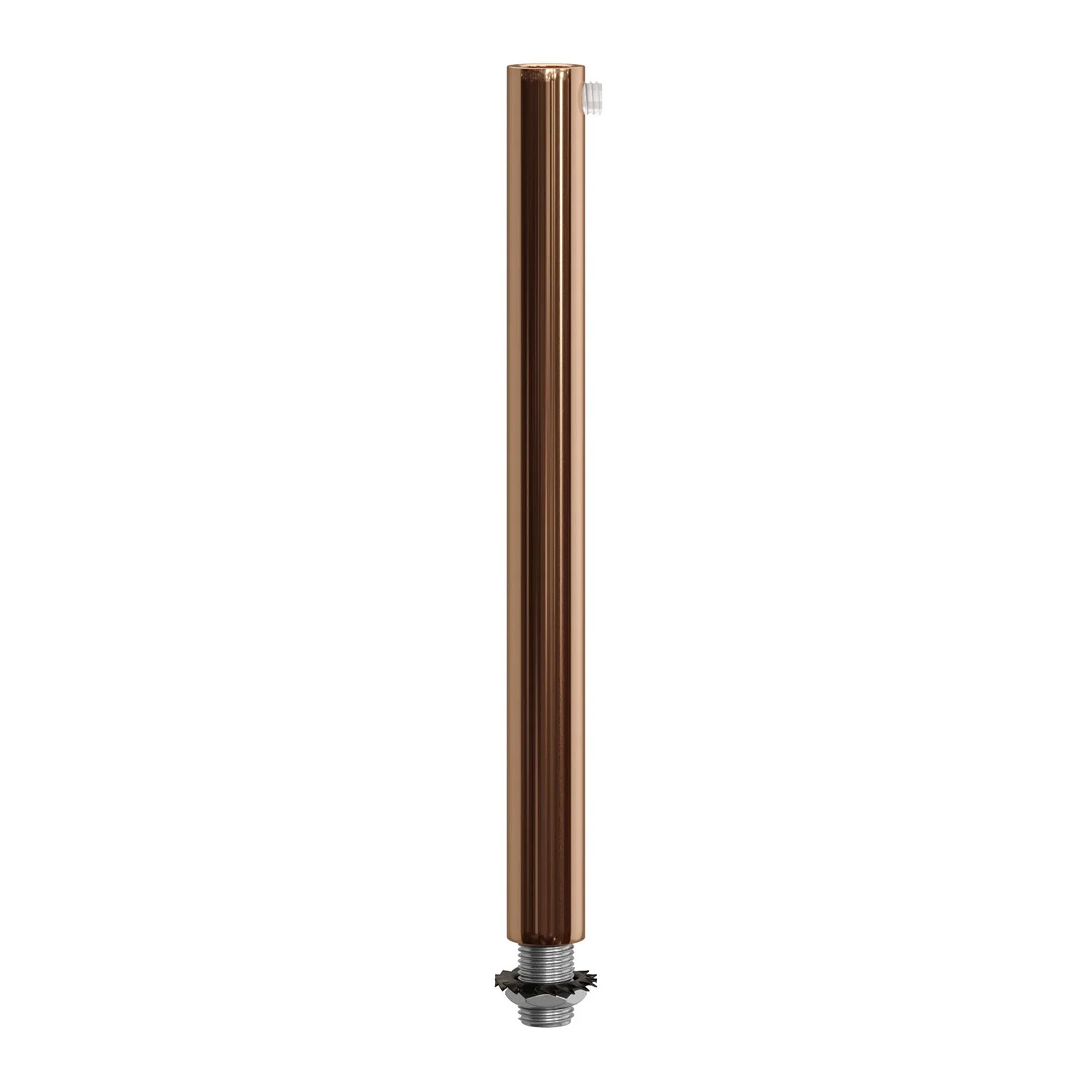 Serre-câble cylindrique en métal longueur 15 cm complet avec tige, écrou et rondelle - Cuivre