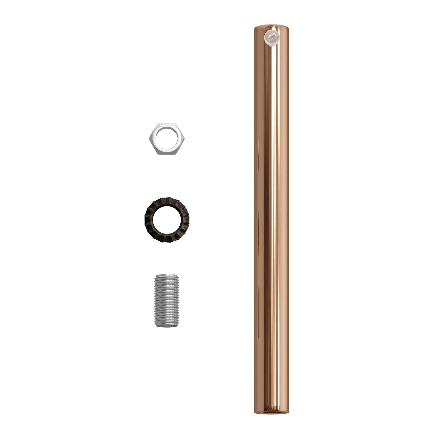 Serre-câble cylindrique en métal longueur 15 cm complet avec tige, écrou et rondelle - Cuivre - Image 4