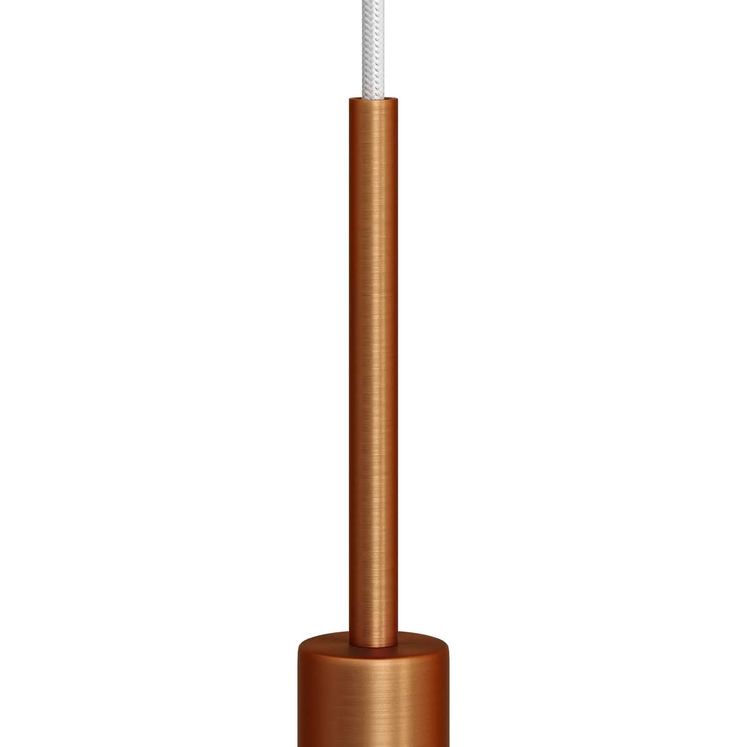 Serre-câble cylindrique en métal longueur 15 cm complet avec tige, écrou et rondelle - Cuivre satiné - Image 2