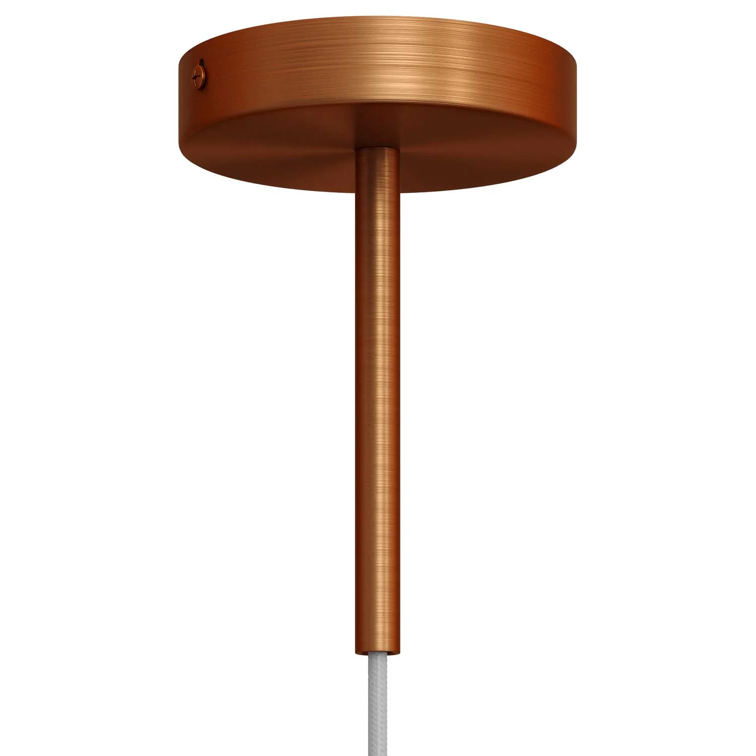 Serre-câble cylindrique en métal longueur 15 cm complet avec tige, écrou et rondelle - Cuivre satiné - Image 3