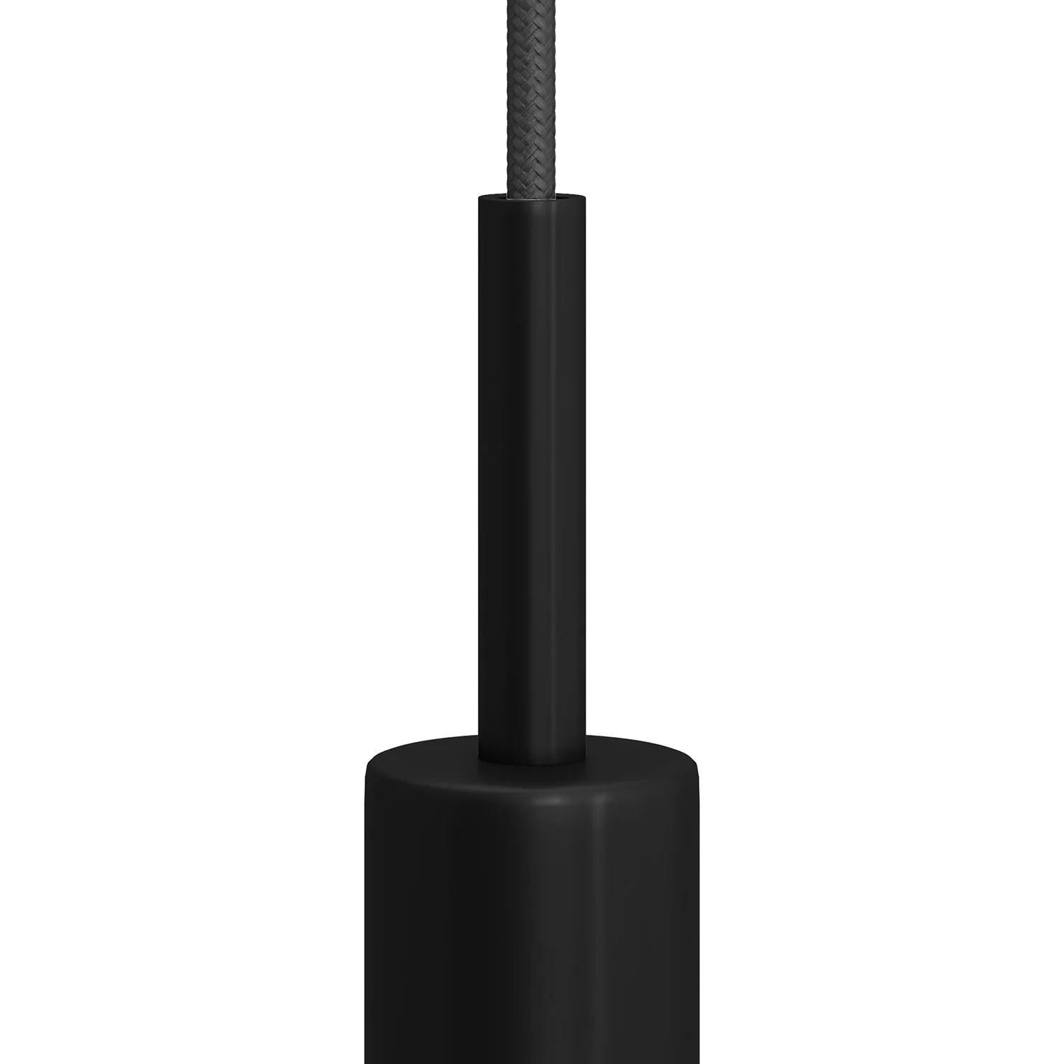Serre-câble cylindrique en métal longueur 7 cm complet avec tige, écrou et rondelle - Noir - Image 2
