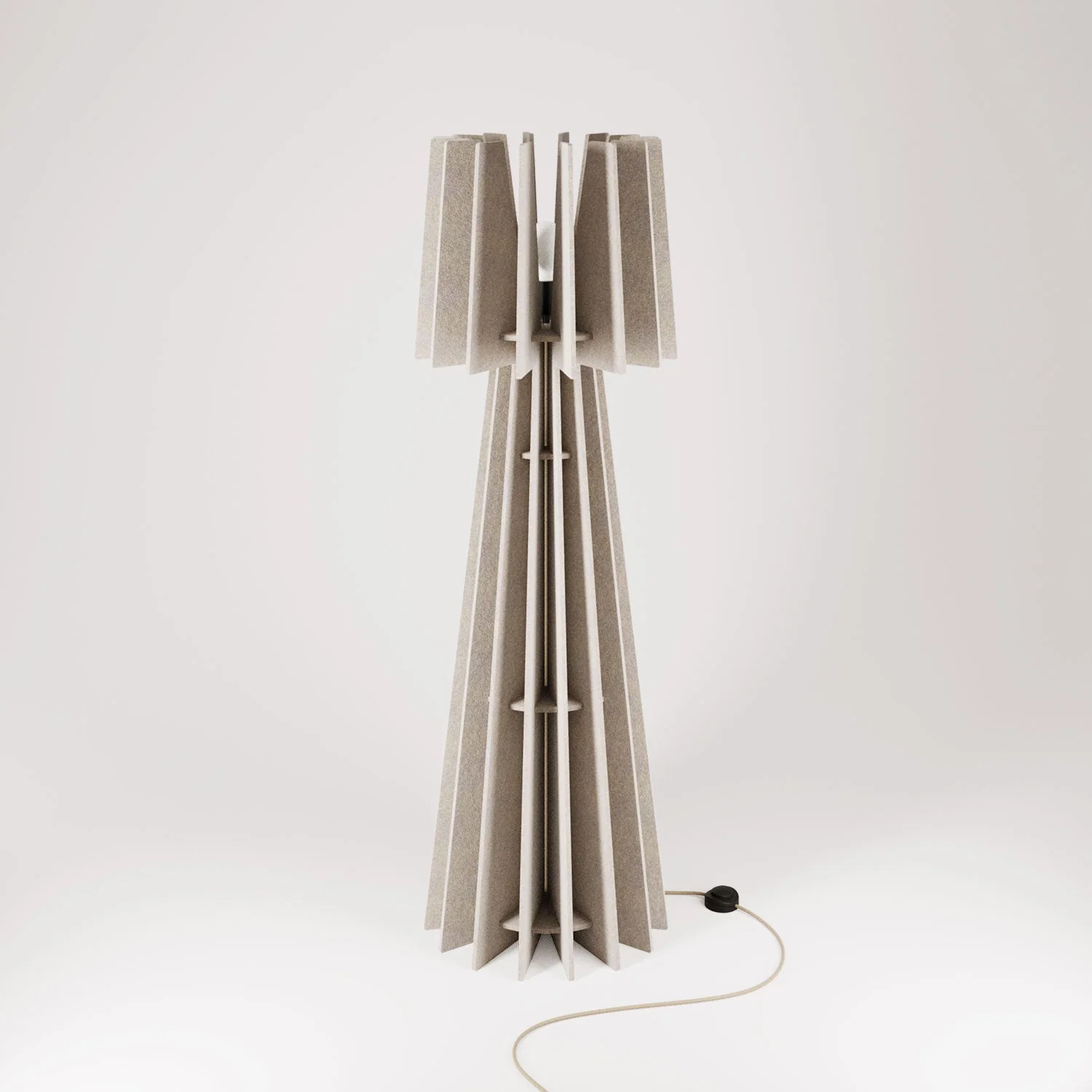 SHHINE - Lampadaire en matériau absorbant le son - Mélange gris tourterelle - Image 3