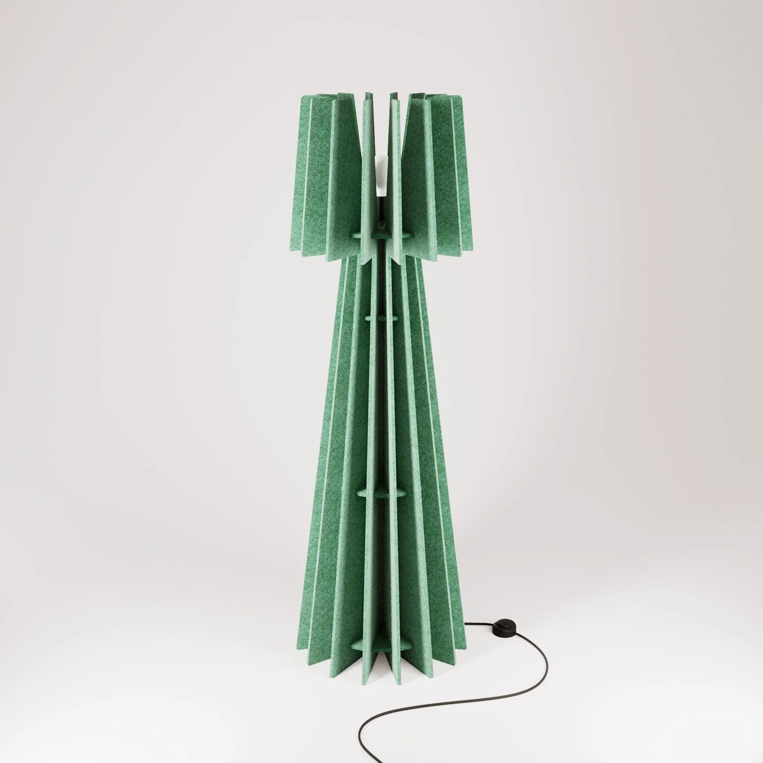 SHHINE lampe sur pied en matériau acoustique et fiche UK - Vert chiné - Image 3