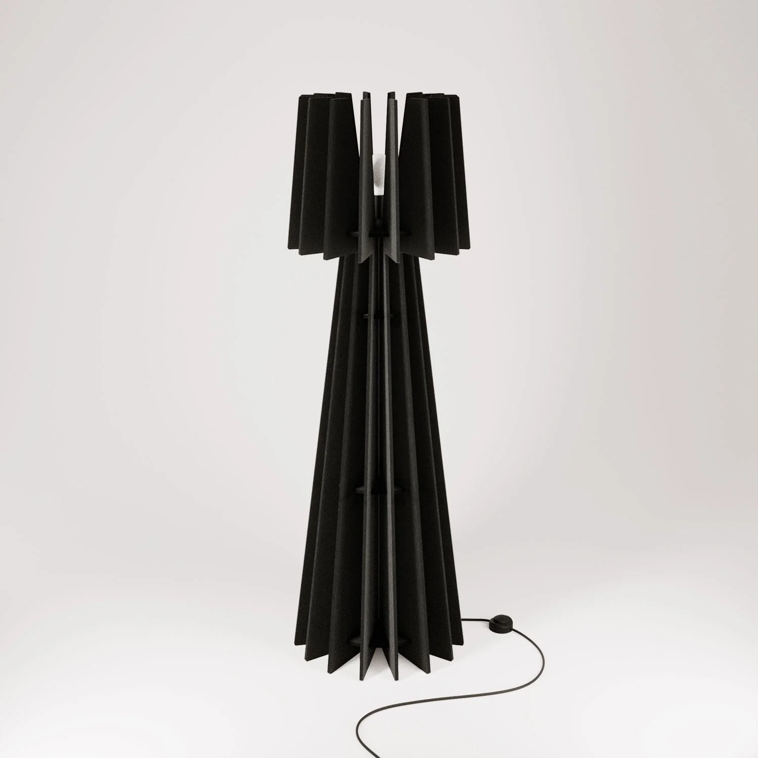 SHHINE - Lampadaire en matériau absorbant le son - Noir mélange - Image 3