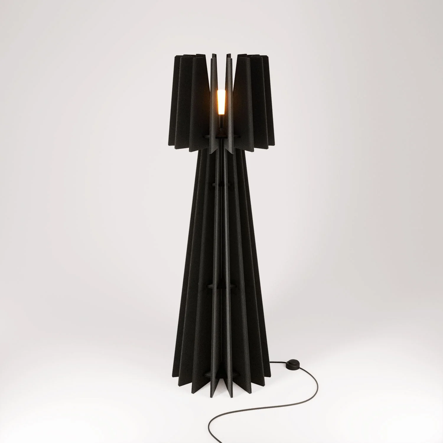SHHINE lampe sur pied en matériau acoustique - Noir mélangé