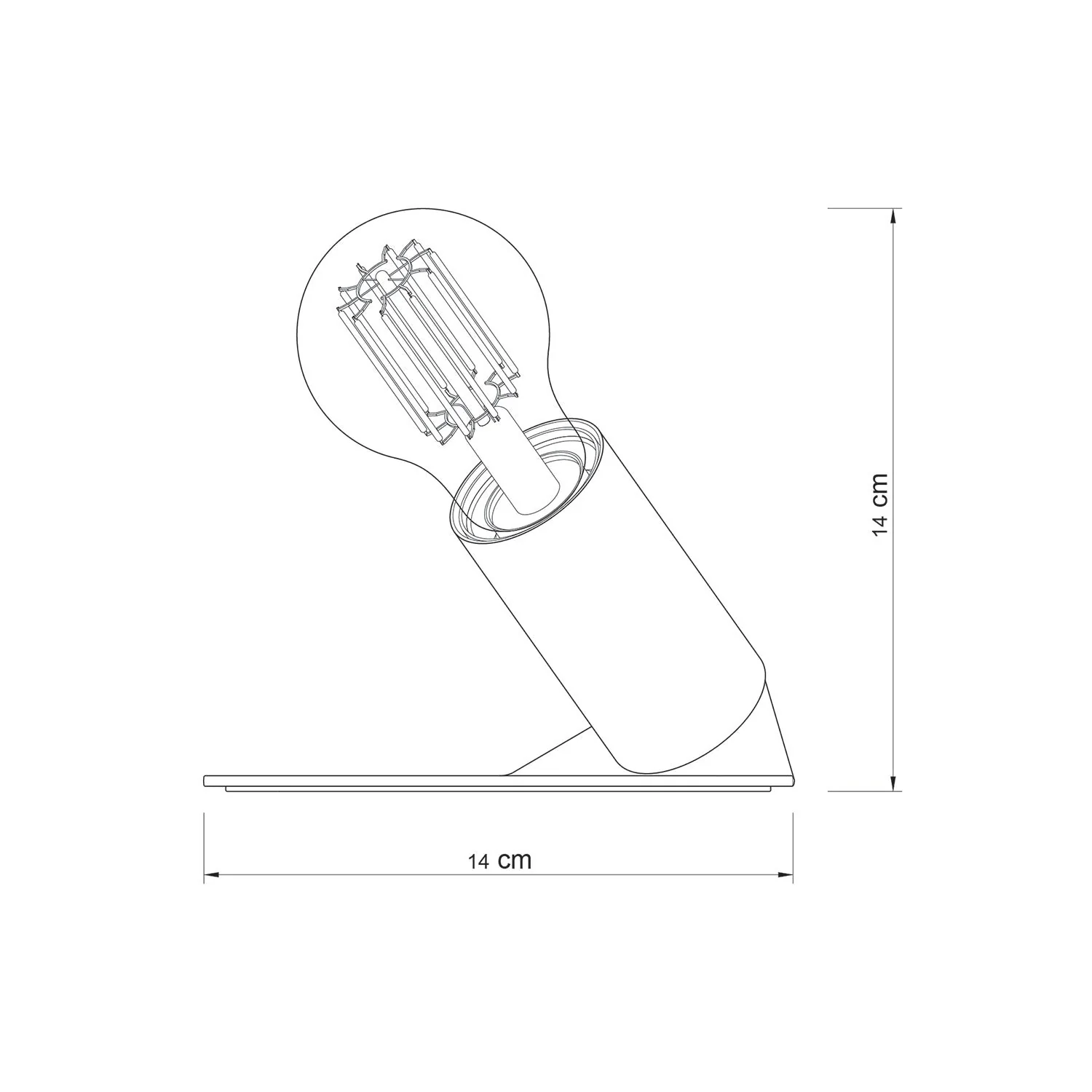 SI ! Lampe de table à 5V avec ampoule A60 et base métallique - Noir - Image 5