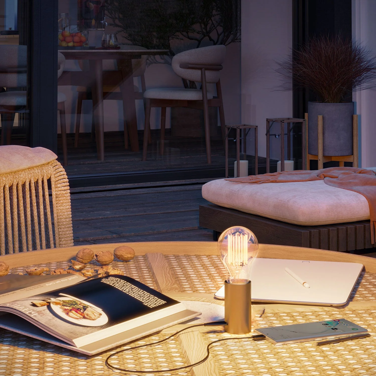 OUI ! Lampe portable 5V avec ampoule A60 - Bronze satiné - Image 5