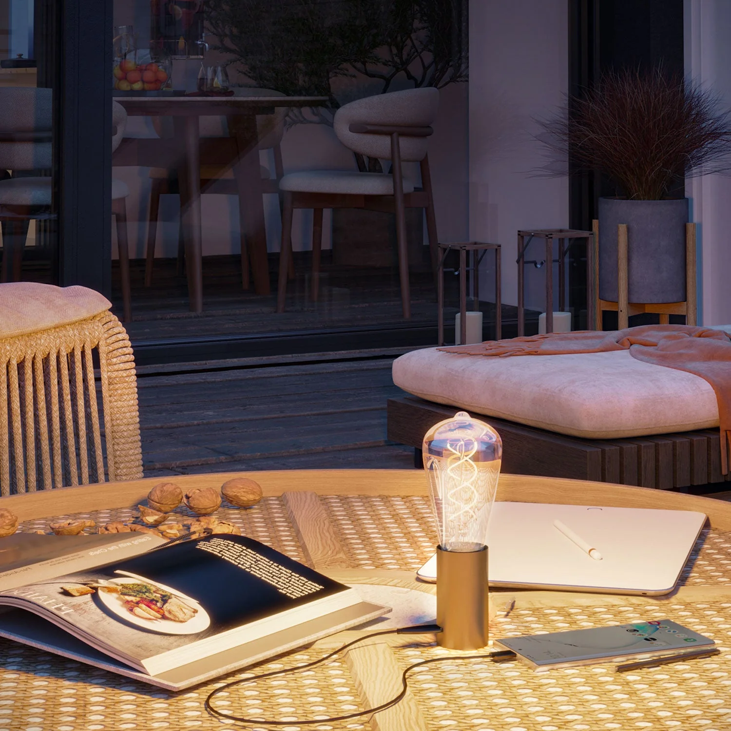 SI ! Lampe portable à 5V avec ampoule ST64 – Bronze satiné - Image 5