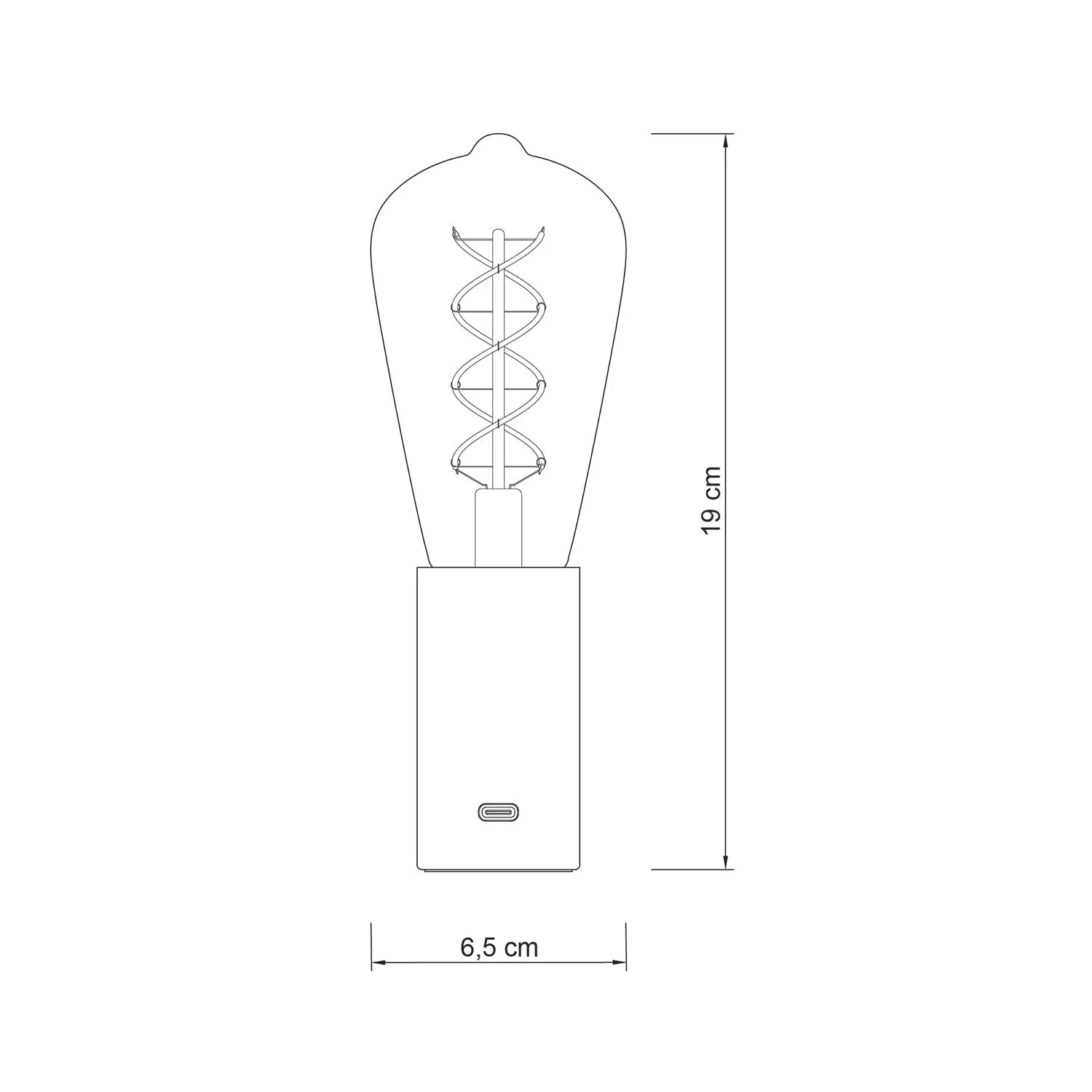 SI ! Lampe portable à 5V avec ampoule ST64 – Bronze satiné - Image 7